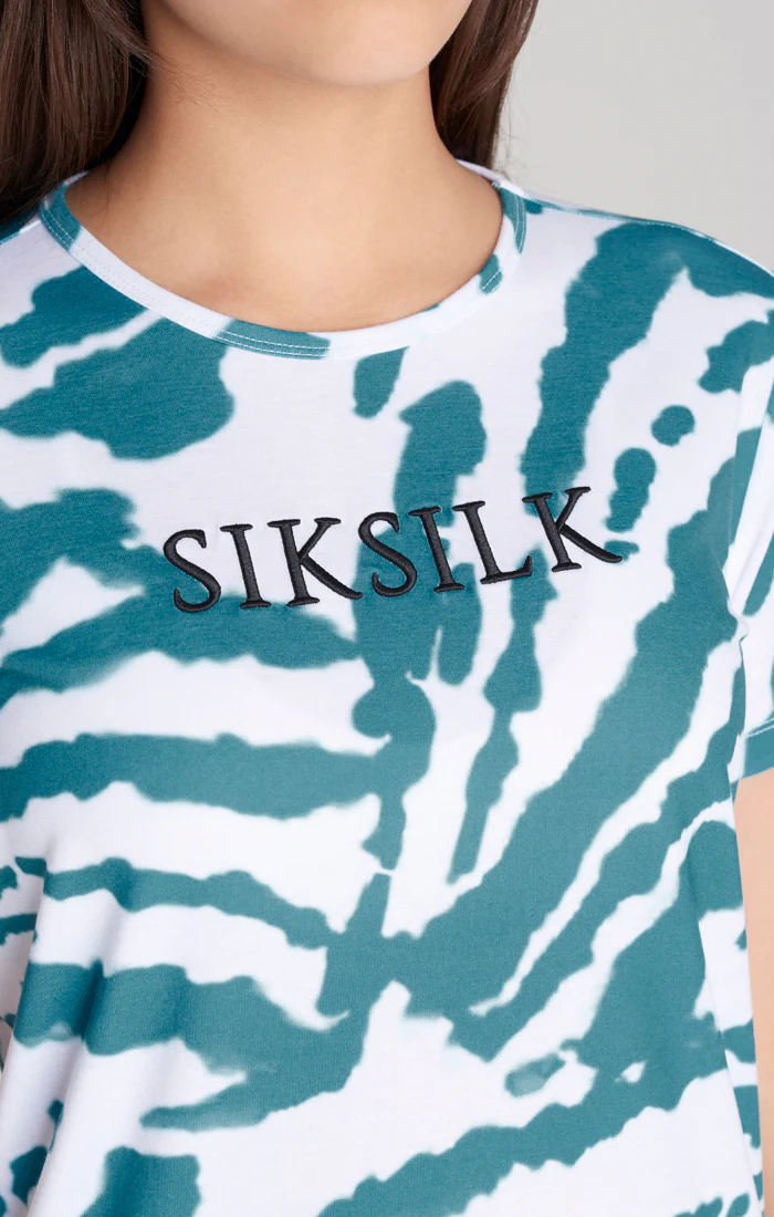 Girls White Tie Dye T-Shirt Dress - Image 6