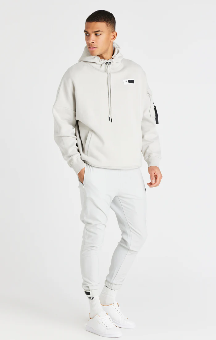 Grey Toggle Cord Oversized Hoodie - Image 6
