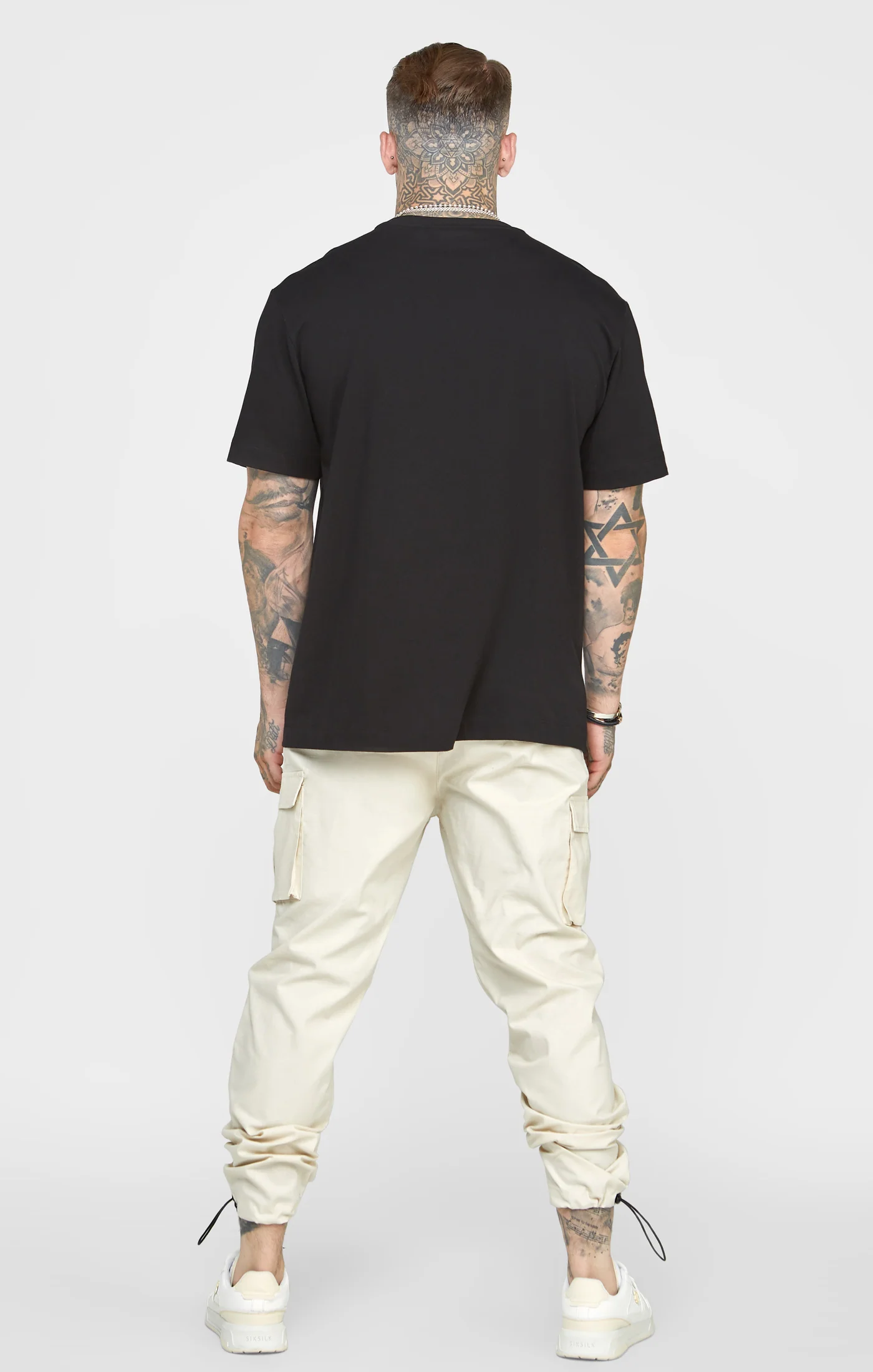 Ecru Relaxed Cuffed Cargo Pant - Image 5