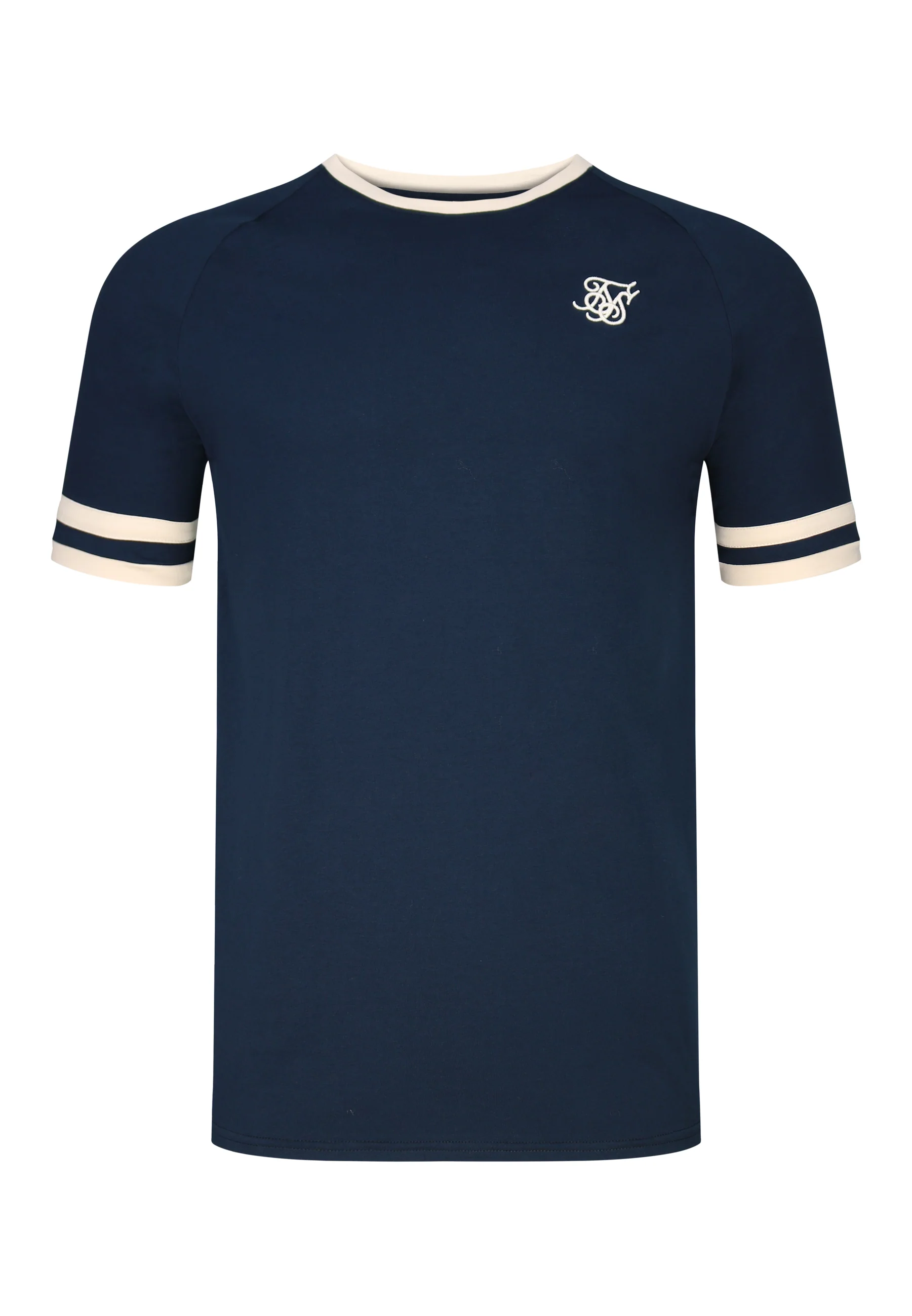 Navy and Ecru Tournament T-Shirt - Image 6