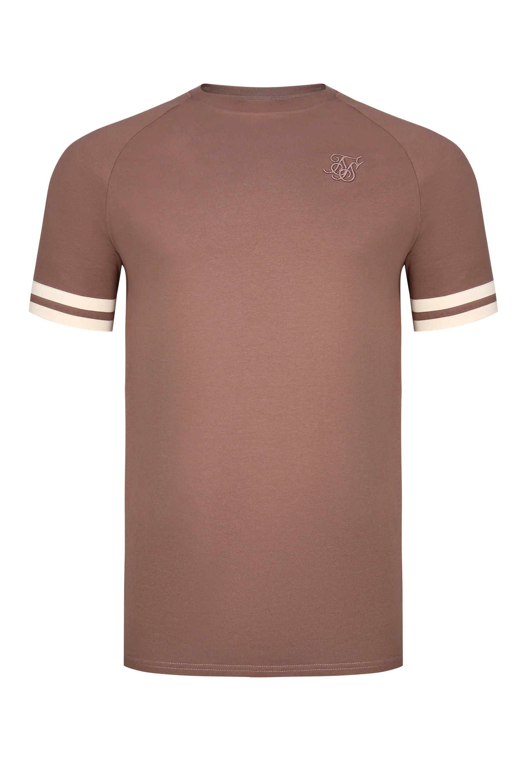 Brown and Ecru Tournament T-Shirt - Image 6