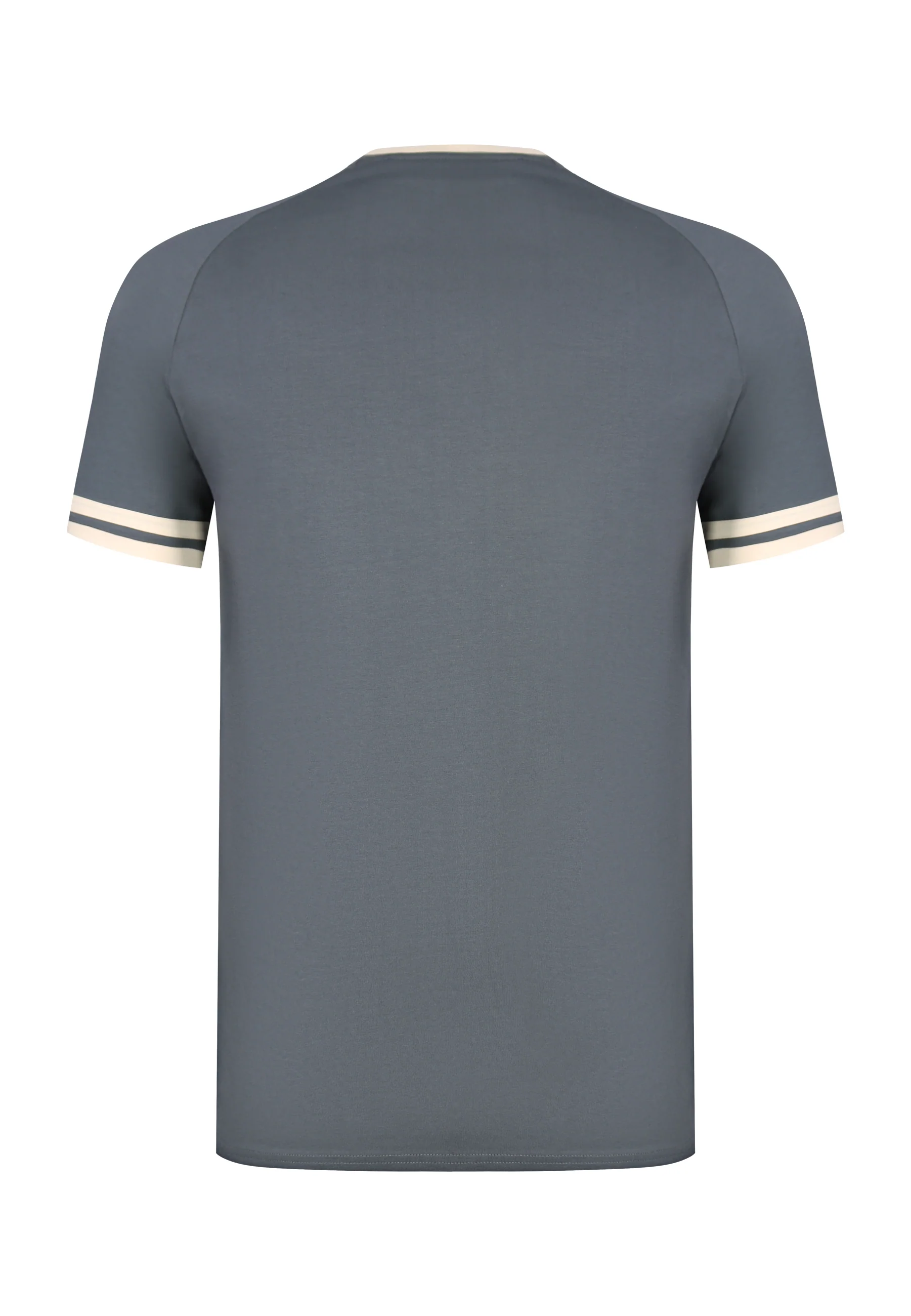 Grey and  Ecru Tournament T-Shirt - Image 7