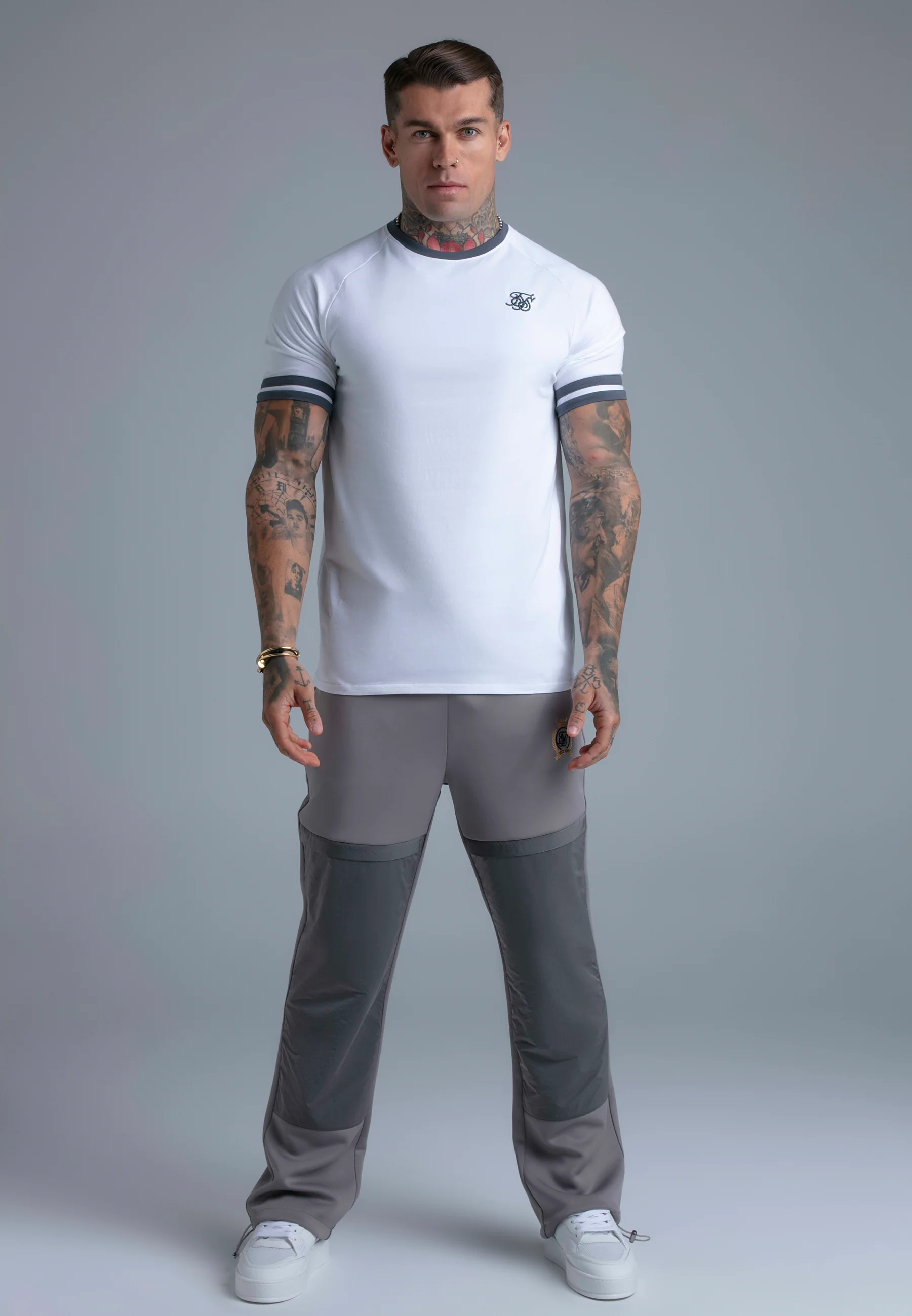 White and Grey Tournament T-Shirt - Image 3