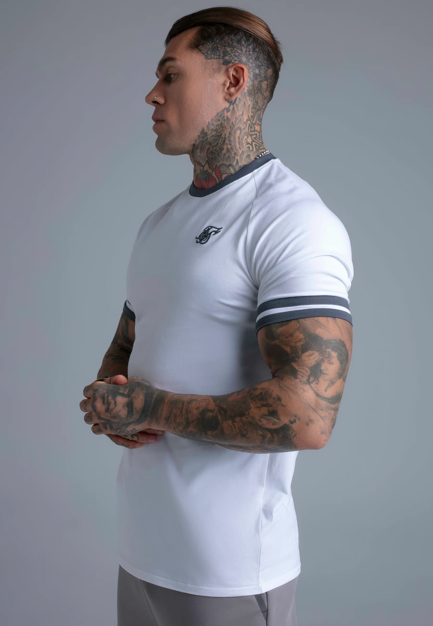 White and Grey Tournament T-Shirt - Image 4