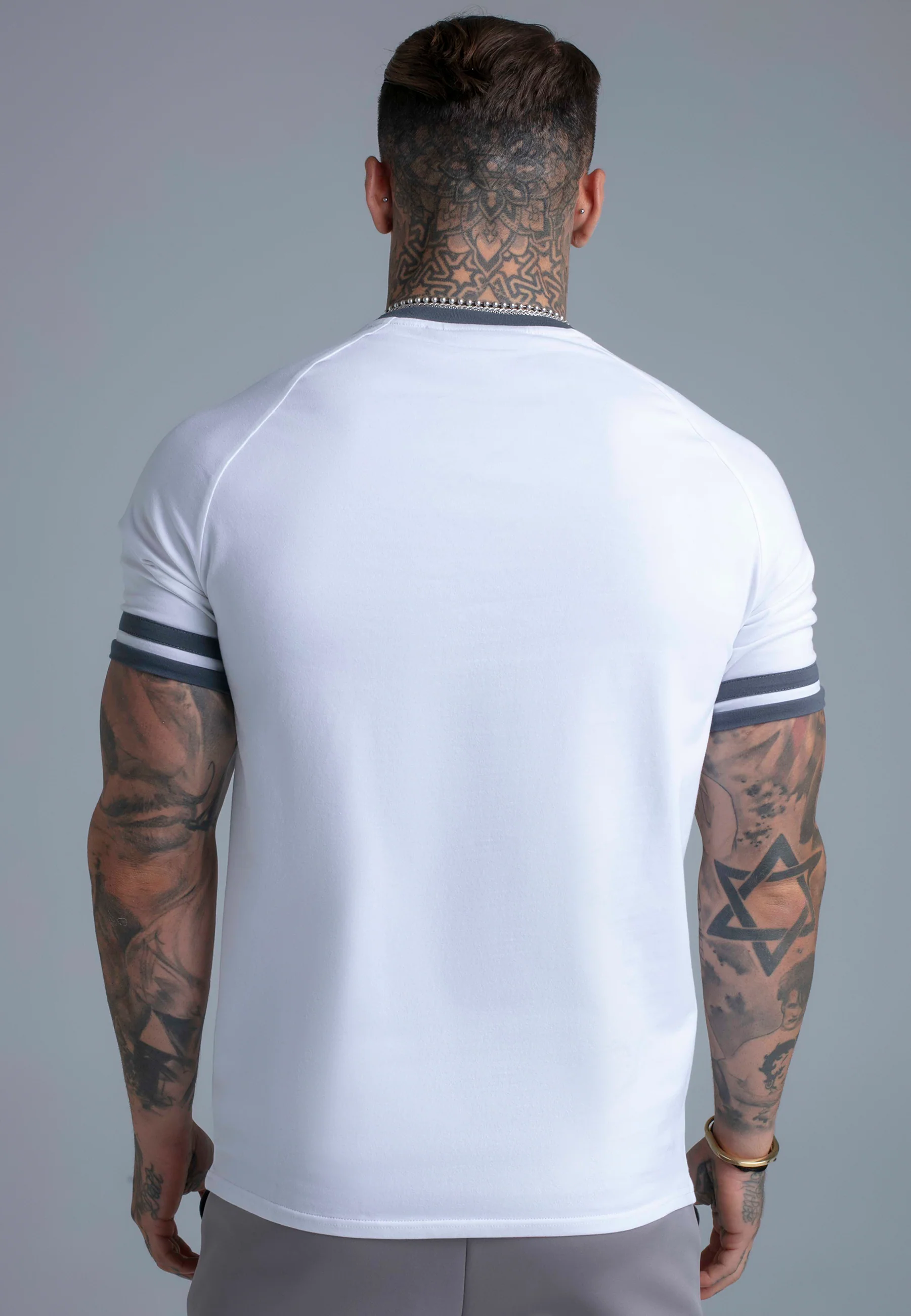 White and Grey Tournament T-Shirt - Image 5
