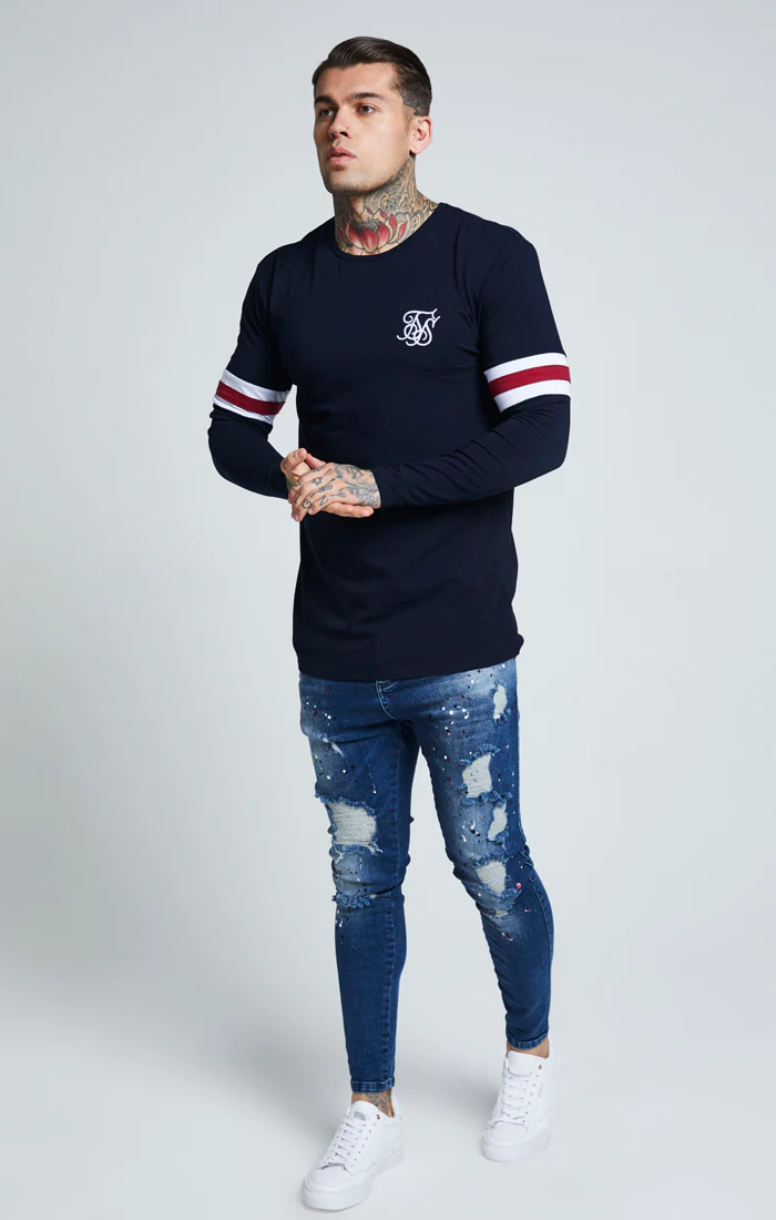 SikSilk Tournament Tee - Navy - Image 4