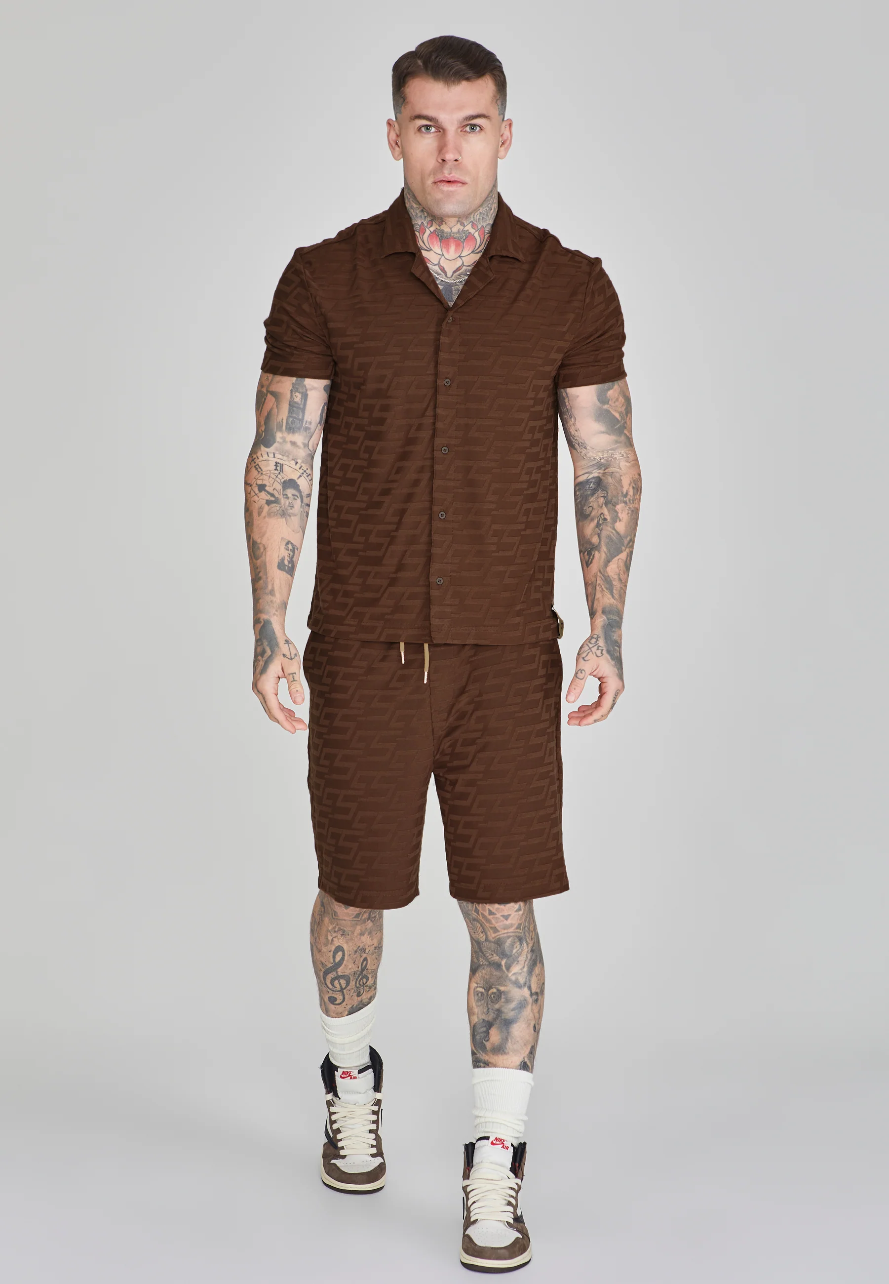Brown Towelling Shirt - Image 2