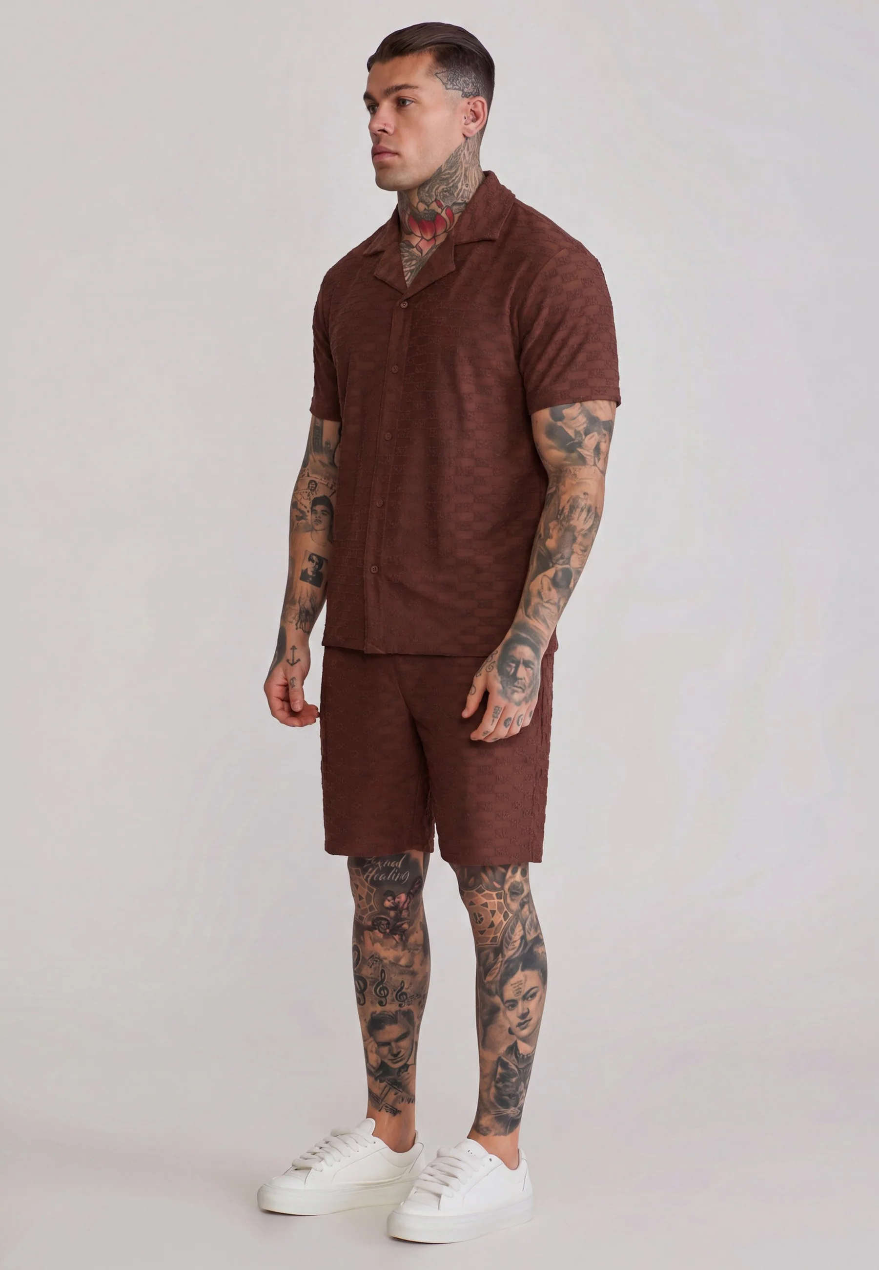 Brown Towelling Shirt - Image 4