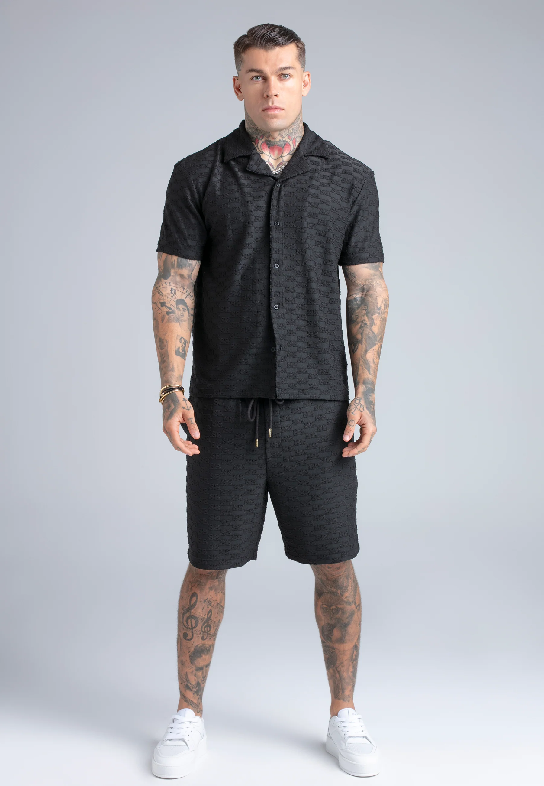 Black Towelling Shirt - Image 4