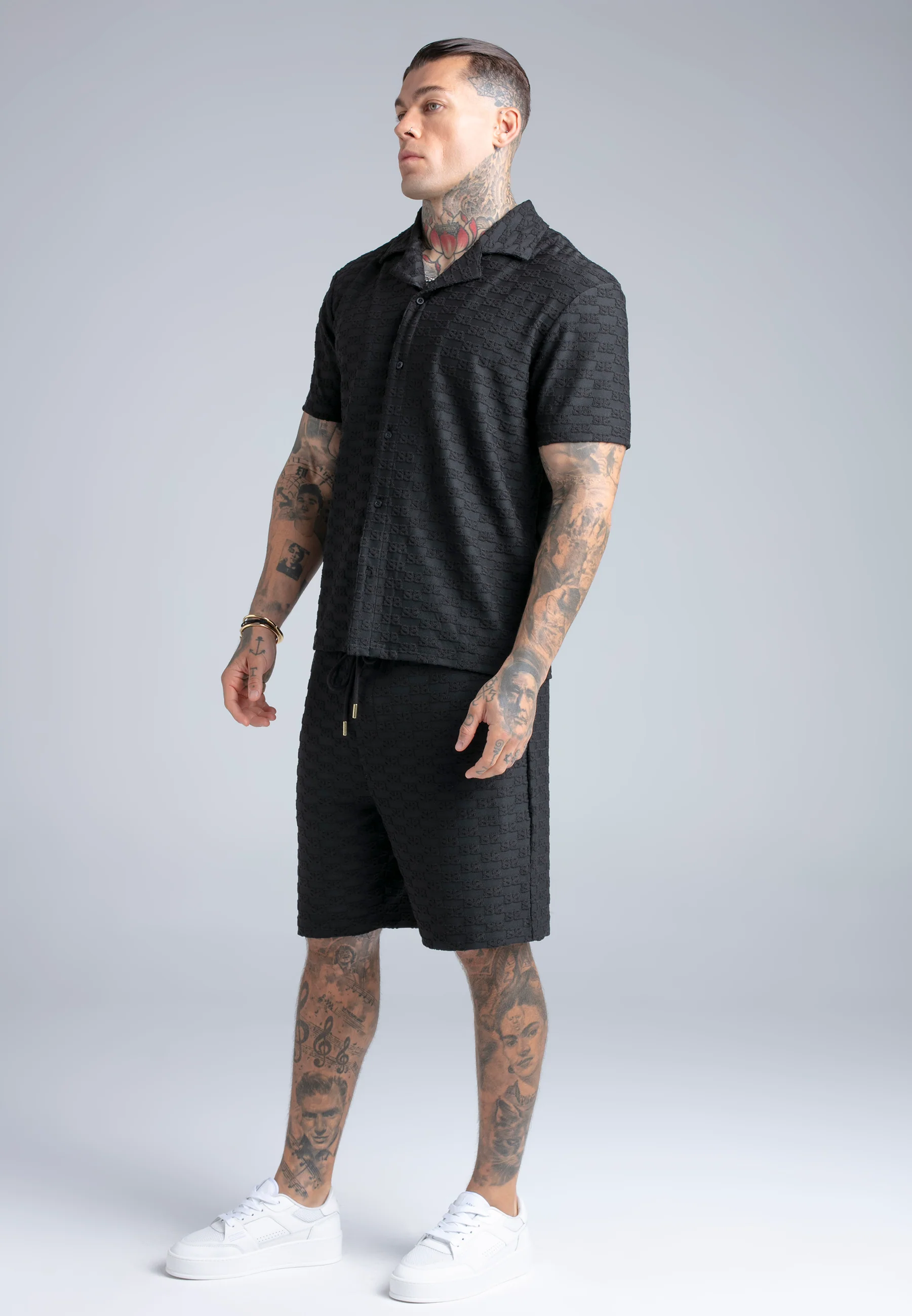 Black Towelling Shirt - Image 5