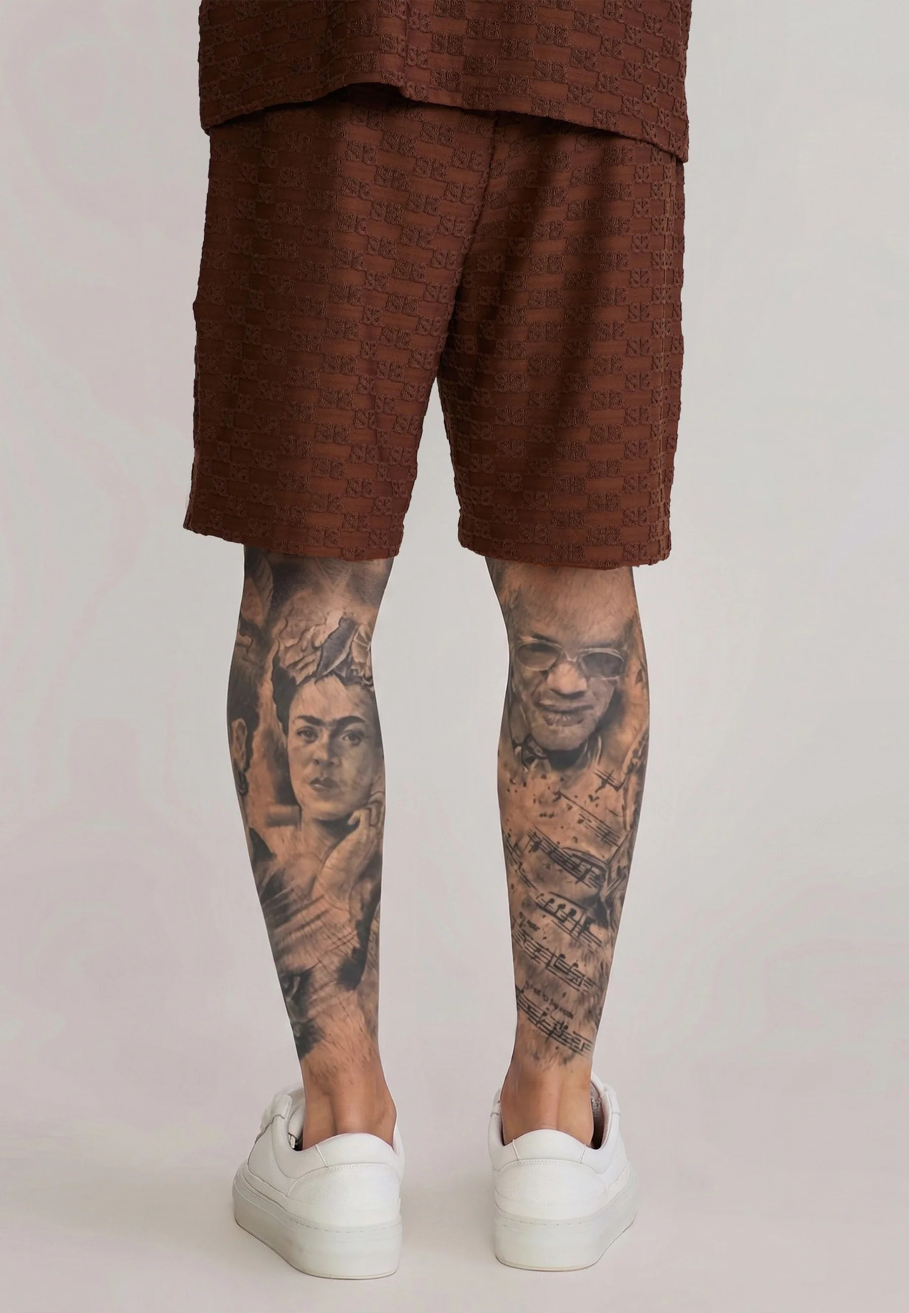 Brown Towelling Shorts - Image 5