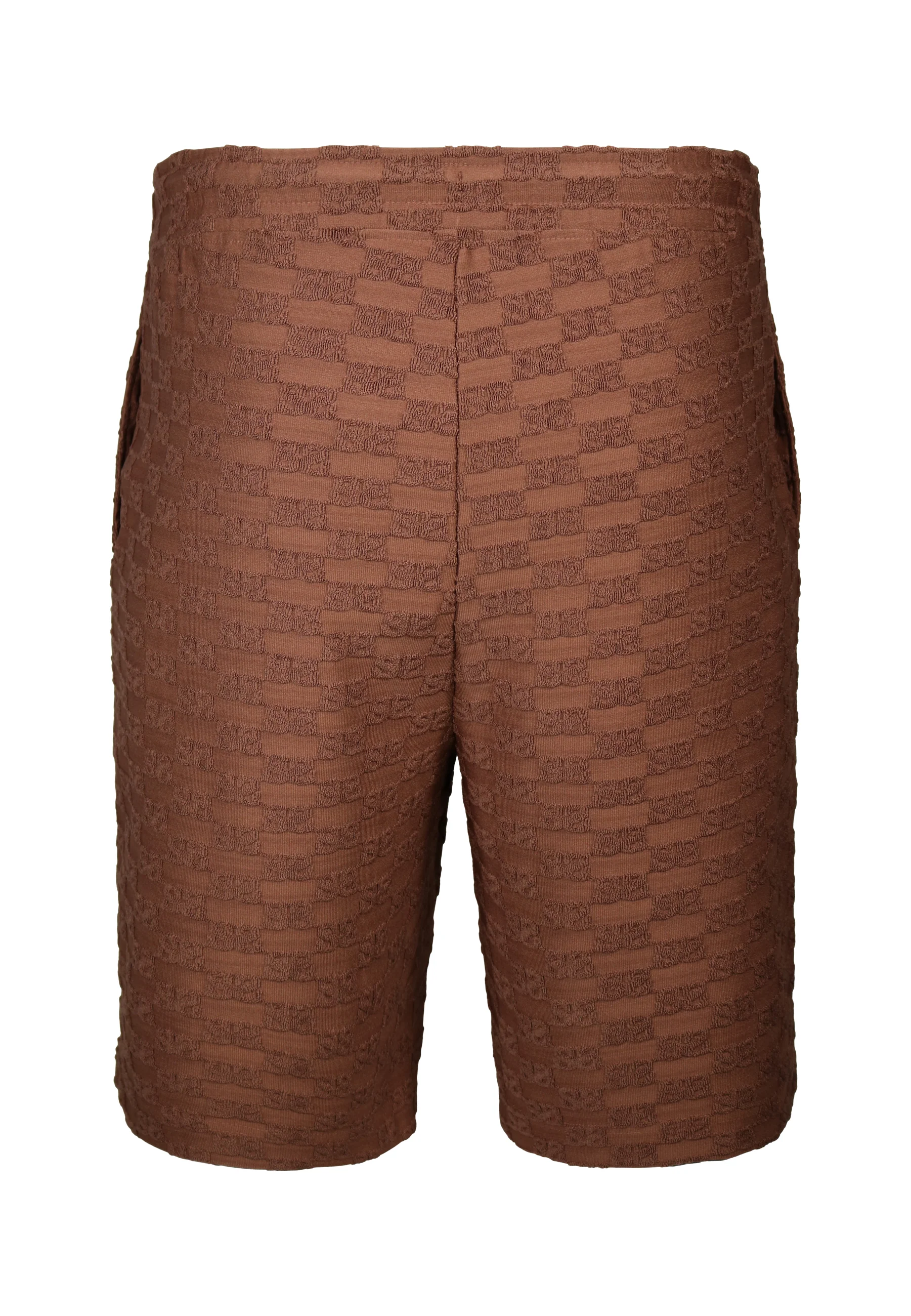 Brown Towelling Shorts - Image 7