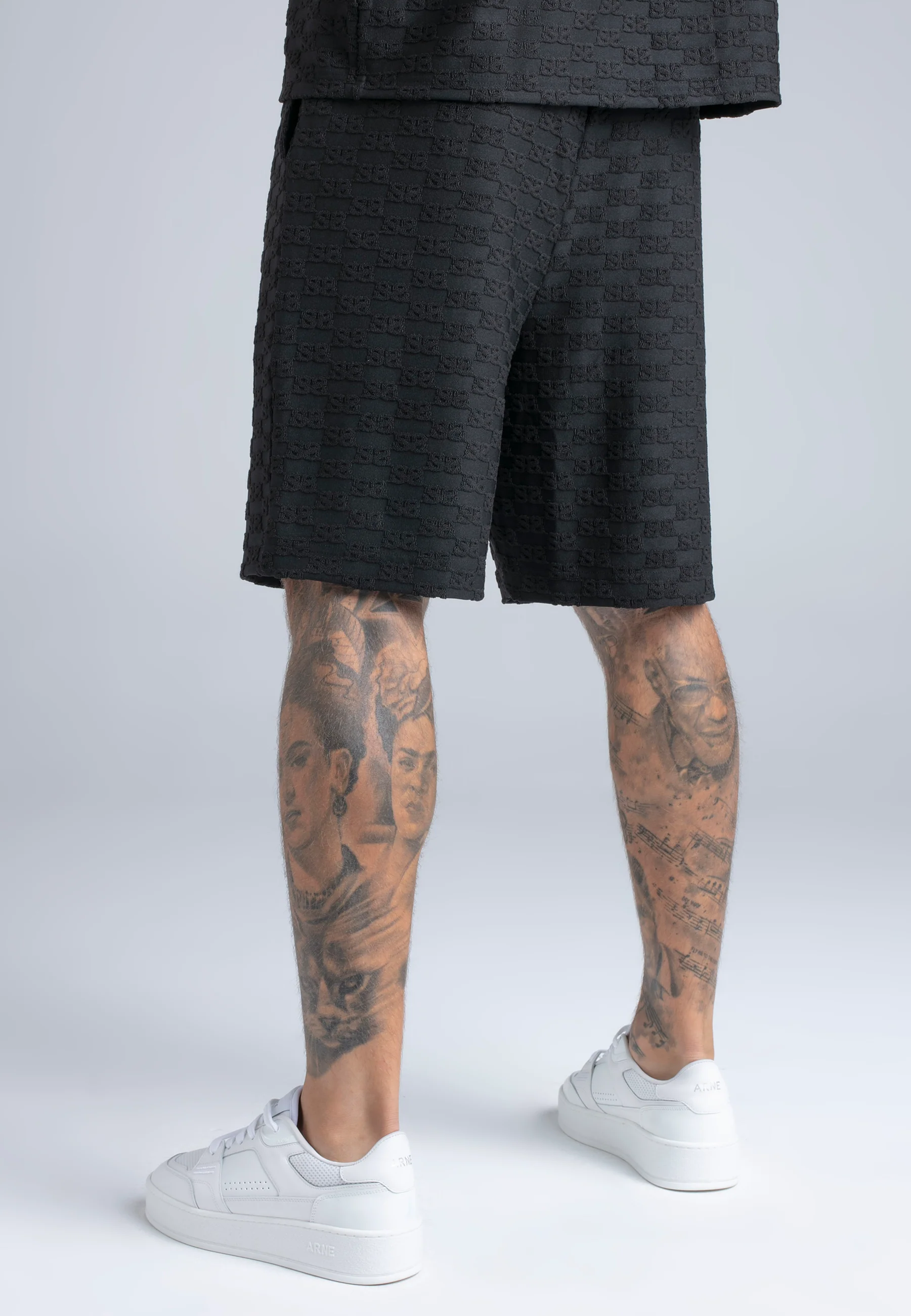 Black Towelling Shorts - Image 5
