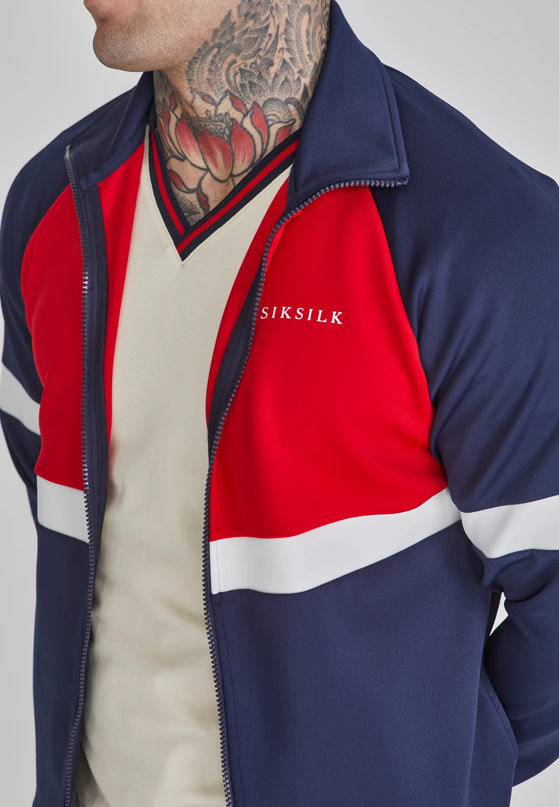Navy Red Track Top - Image 3