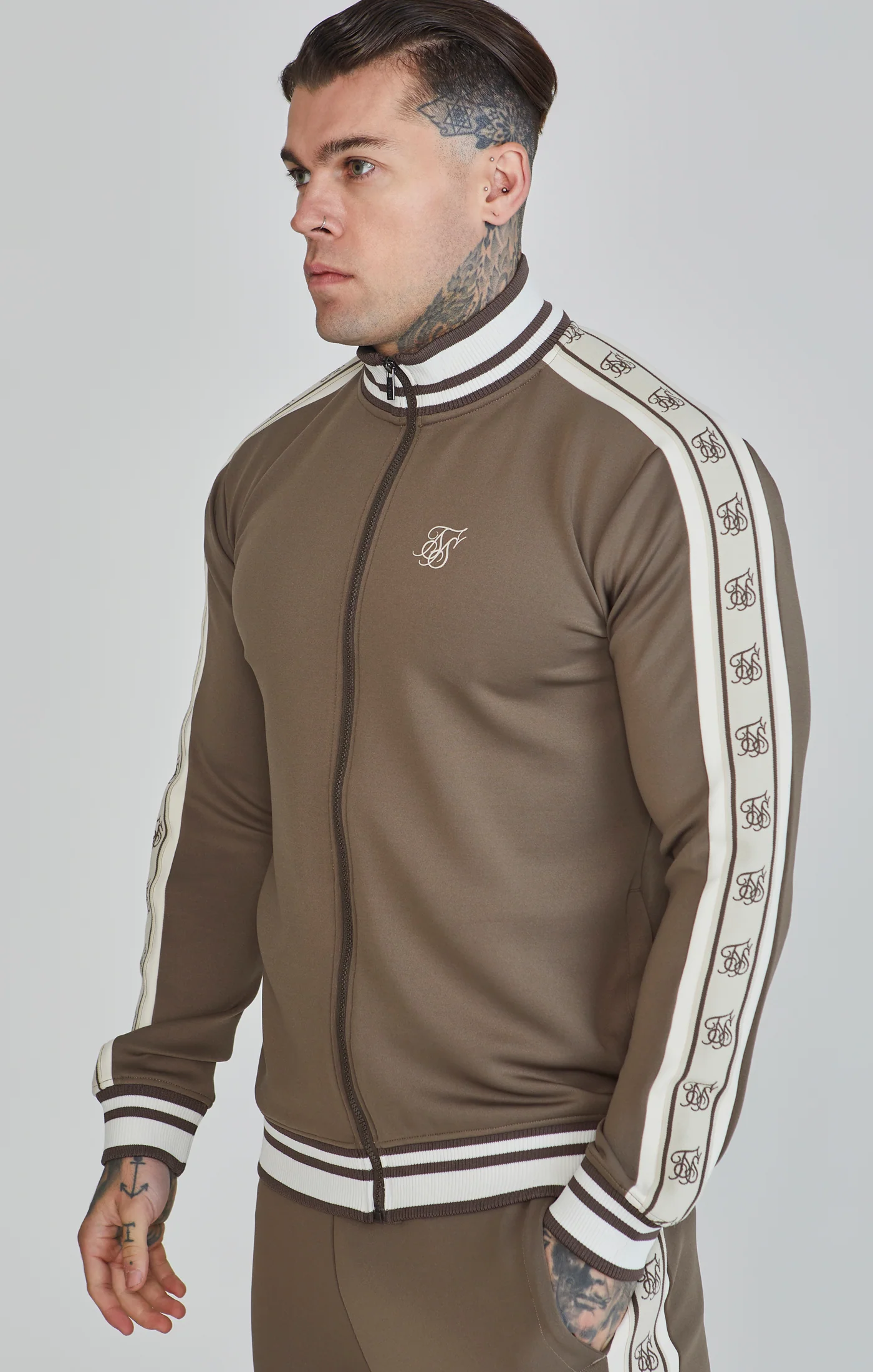 Brown Track Top