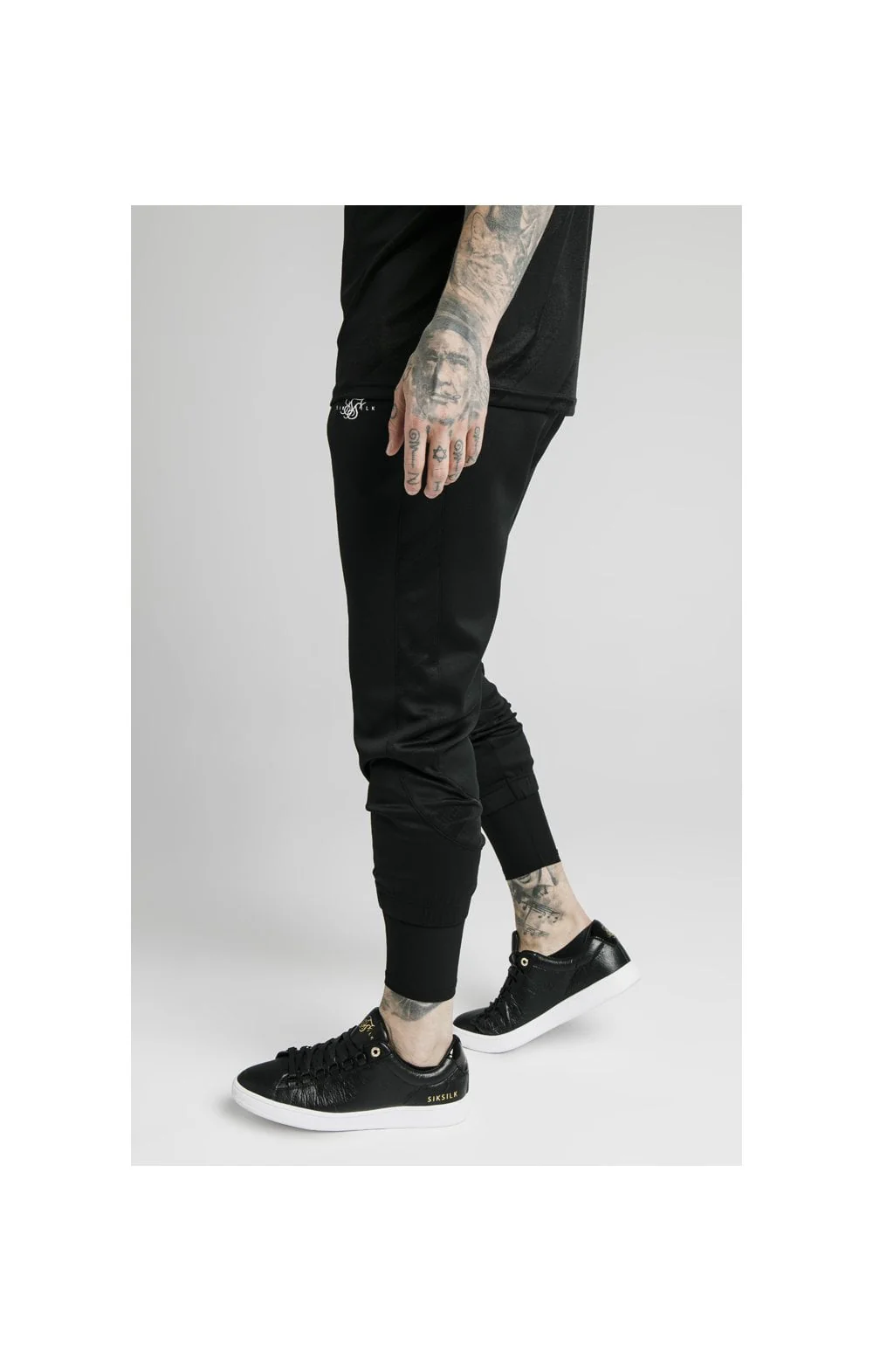 SikSilk Tranquil Dual Cuff Pants - Black & Grey - Image 2