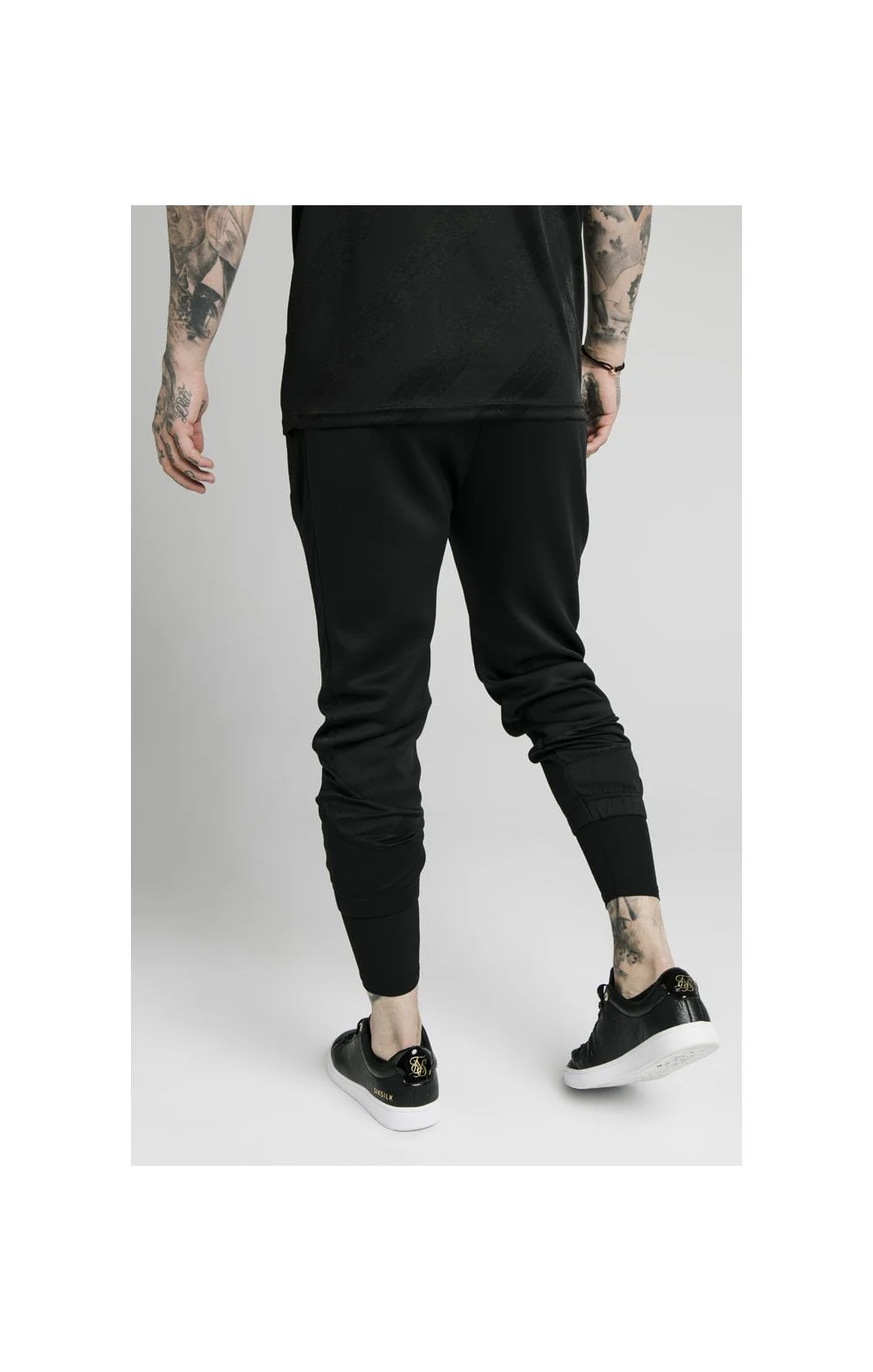 SikSilk Tranquil Dual Cuff Pants - Black & Grey - Image 3