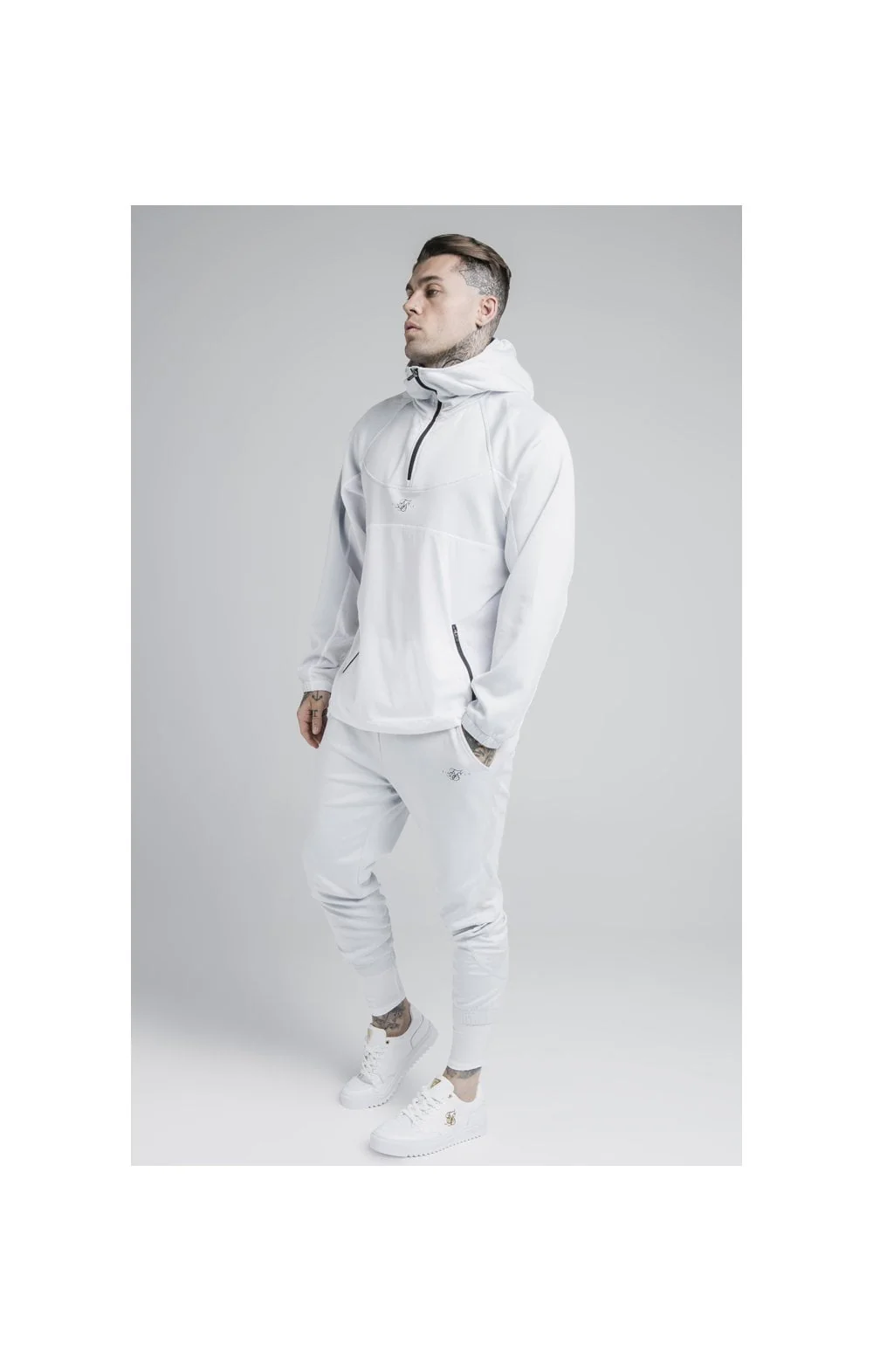 SikSilk Tranquil Dual Cuff Pants - Light Blue & White - Image 6