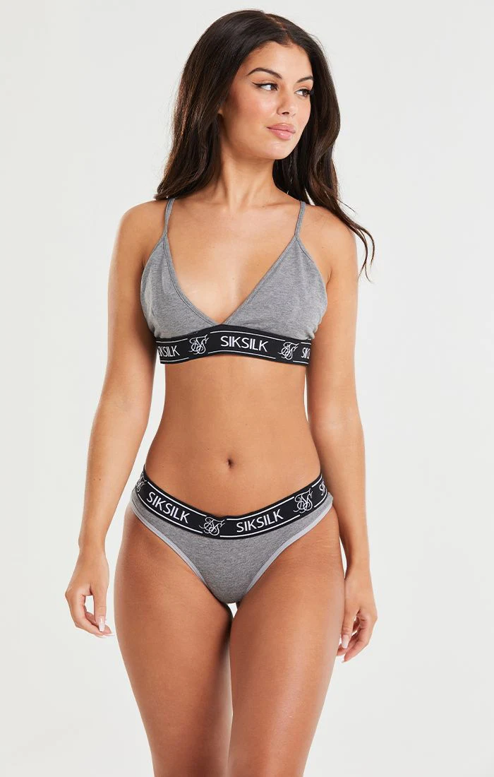 Grey Marl Triangle Bralette