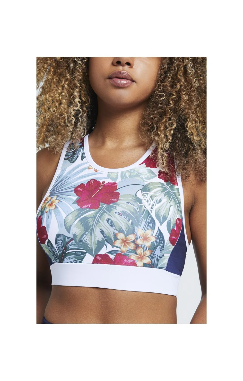 SikSilk Tropical Bralette - Eclipse & Tropical