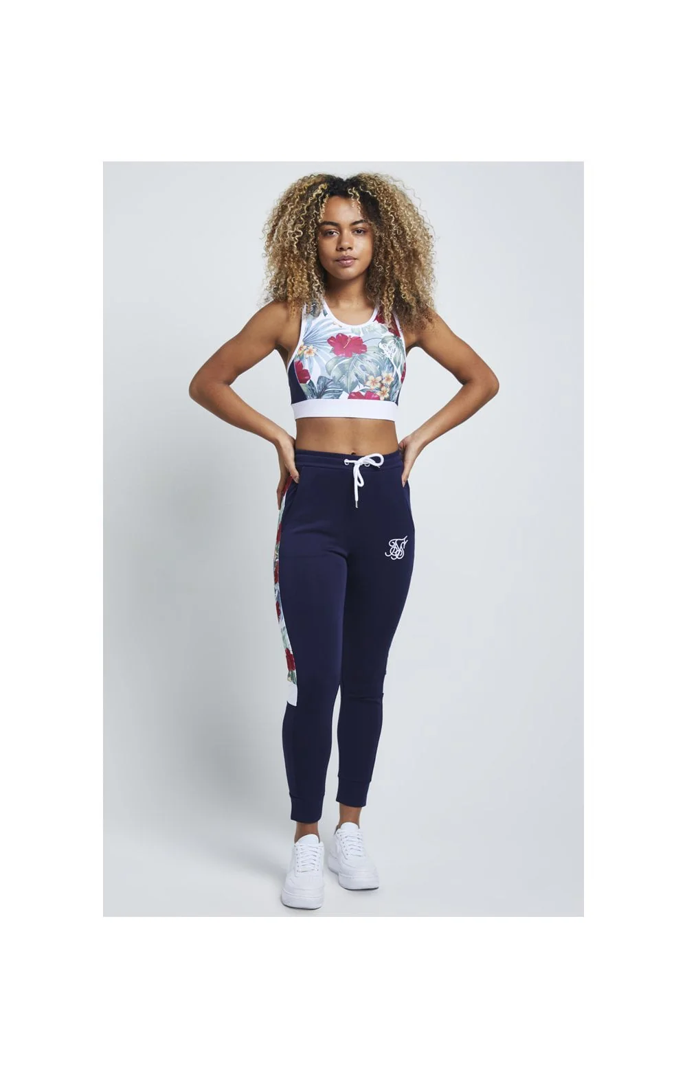 SikSilk Tropical Bralette - Eclipse & Tropical - Image 3