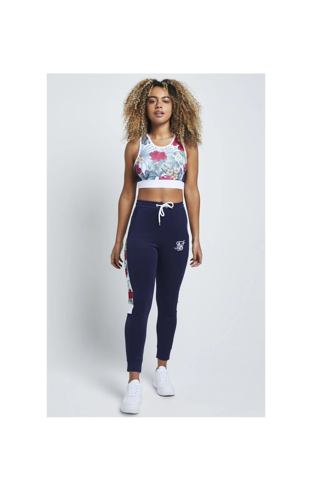 SikSilk Tropical Bralette - Eclipse & Tropical - Image 4