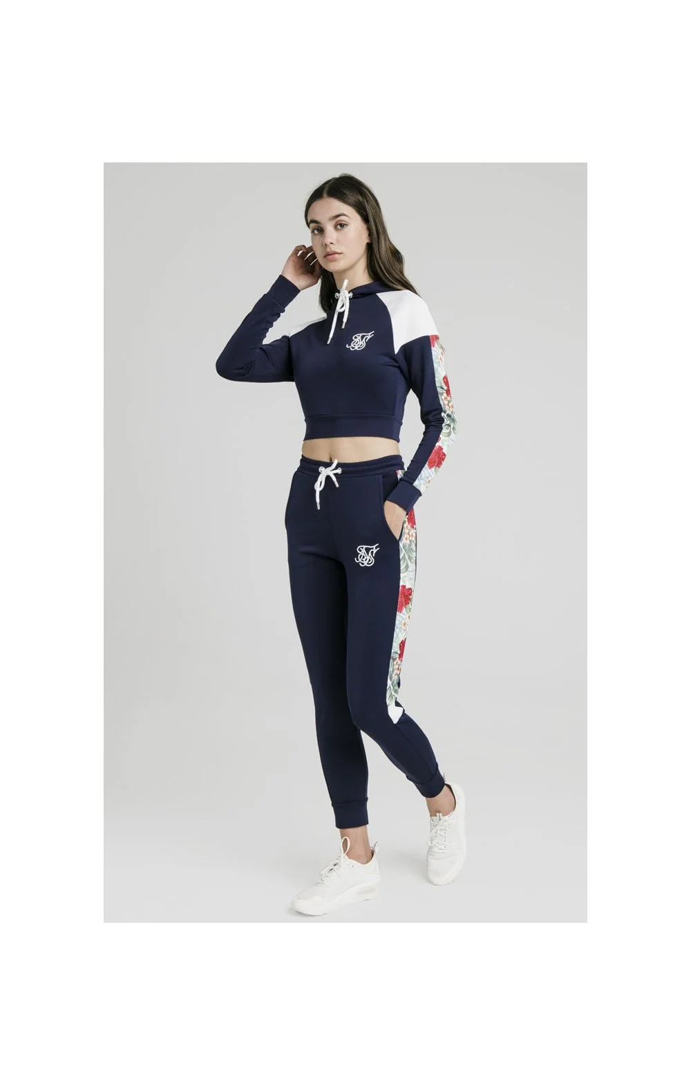 SikSilk Tropical Print Track Top - Eclipse - Image 4
