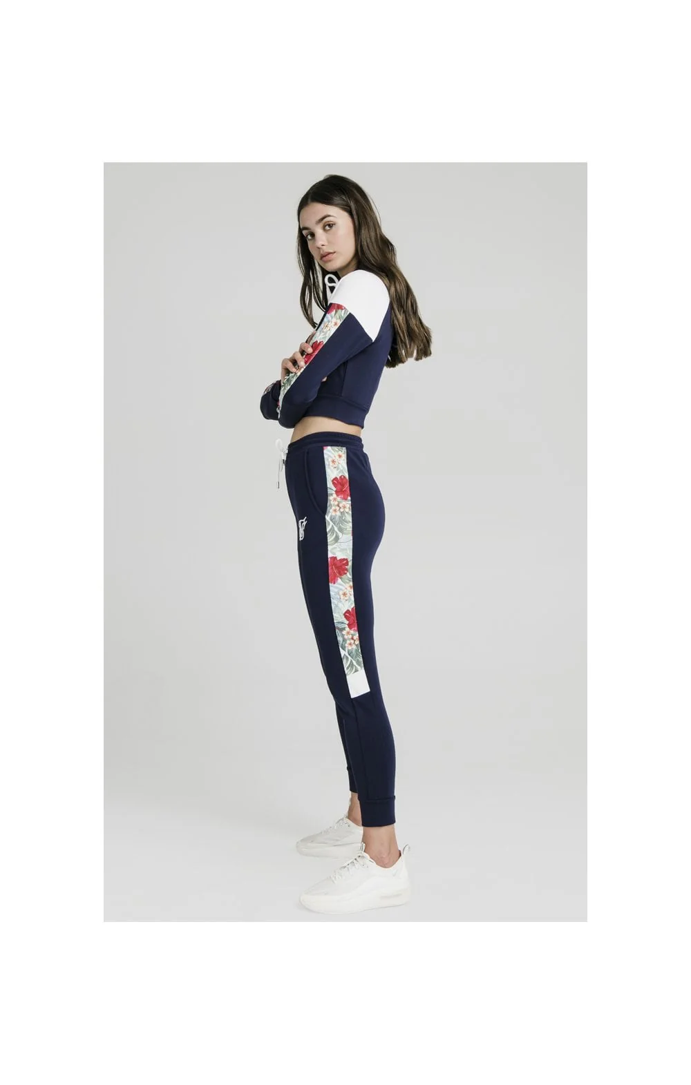 SikSilk Tropical Print Track Top - Eclipse - Image 5