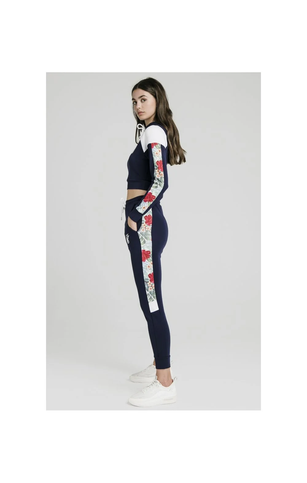 SikSilk Tropical Print Track Top - Eclipse - Image 6