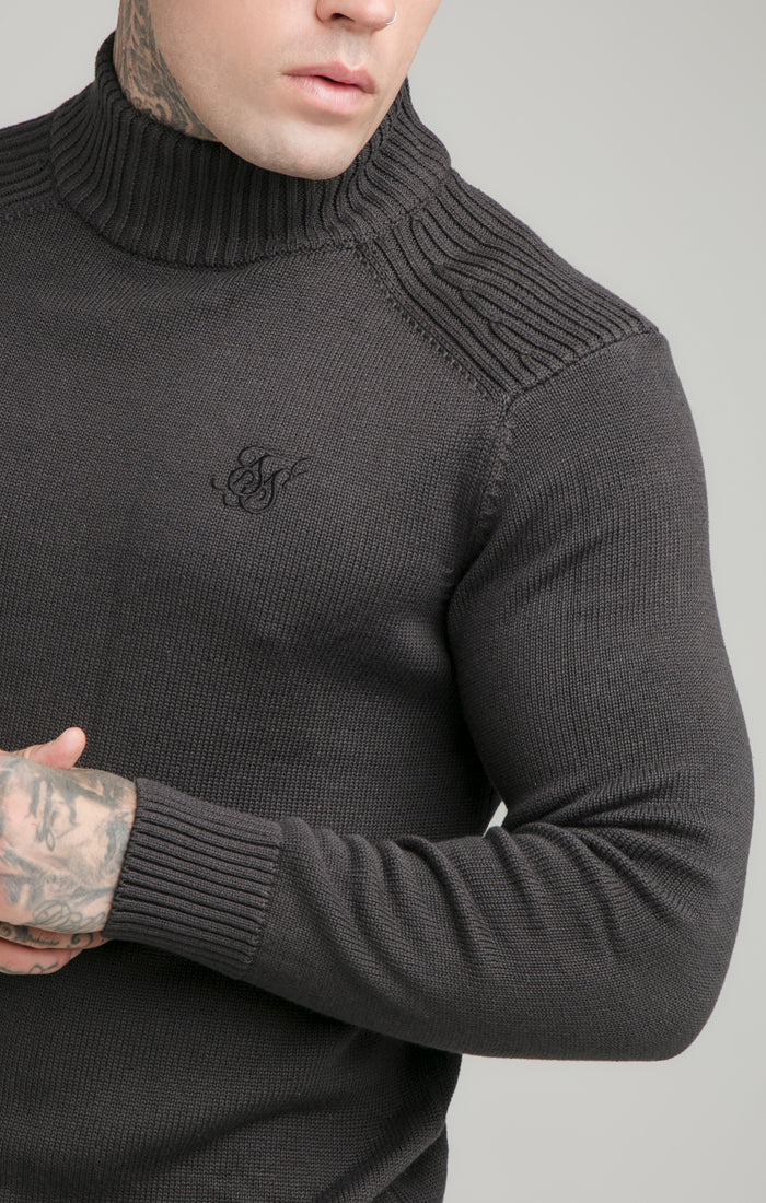 Grey Turtle Neck Jumper - Image 2