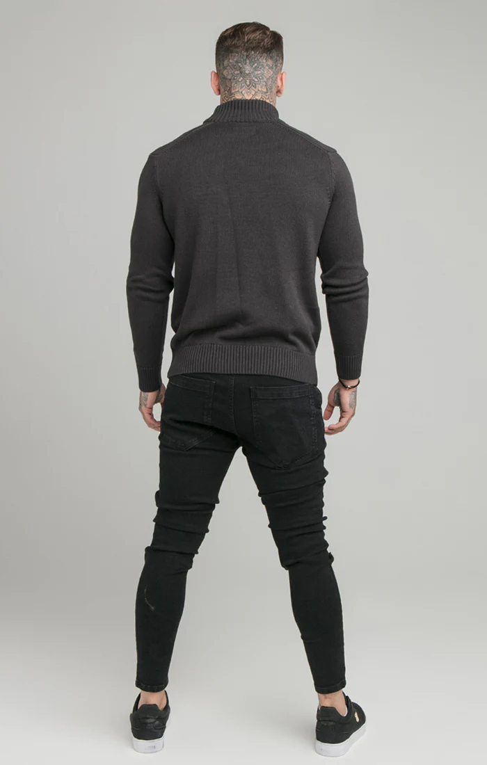 Grey Turtle Neck Jumper - Image 5