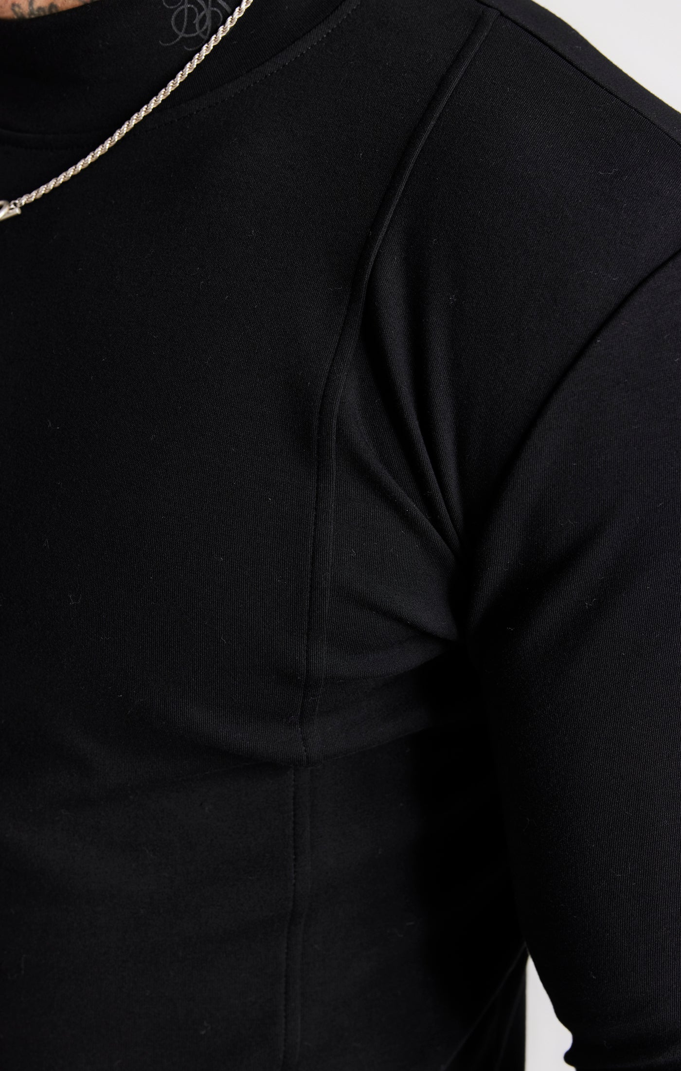 Black Turtle Neck Long Sleeve T-Shirt - Image 2