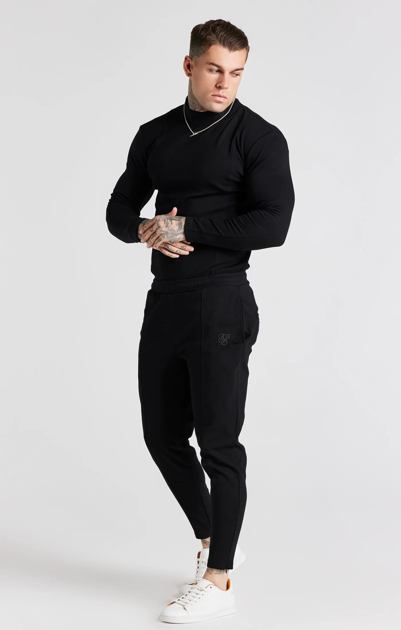 Black Turtle Neck Long Sleeve T-Shirt - Image 3
