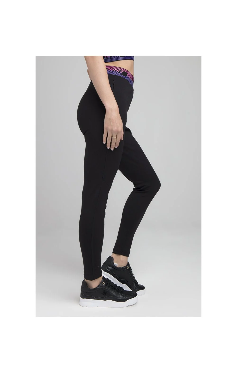 SikSilk Twilight Fade Track Pants - Black - Image 2
