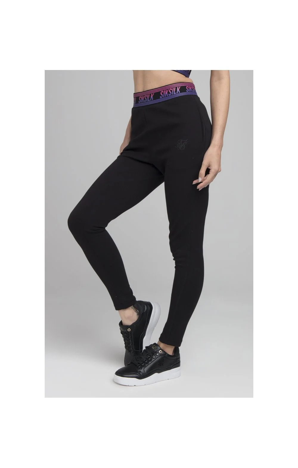 SikSilk Twilight Fade Track Pants - Black - Image 3