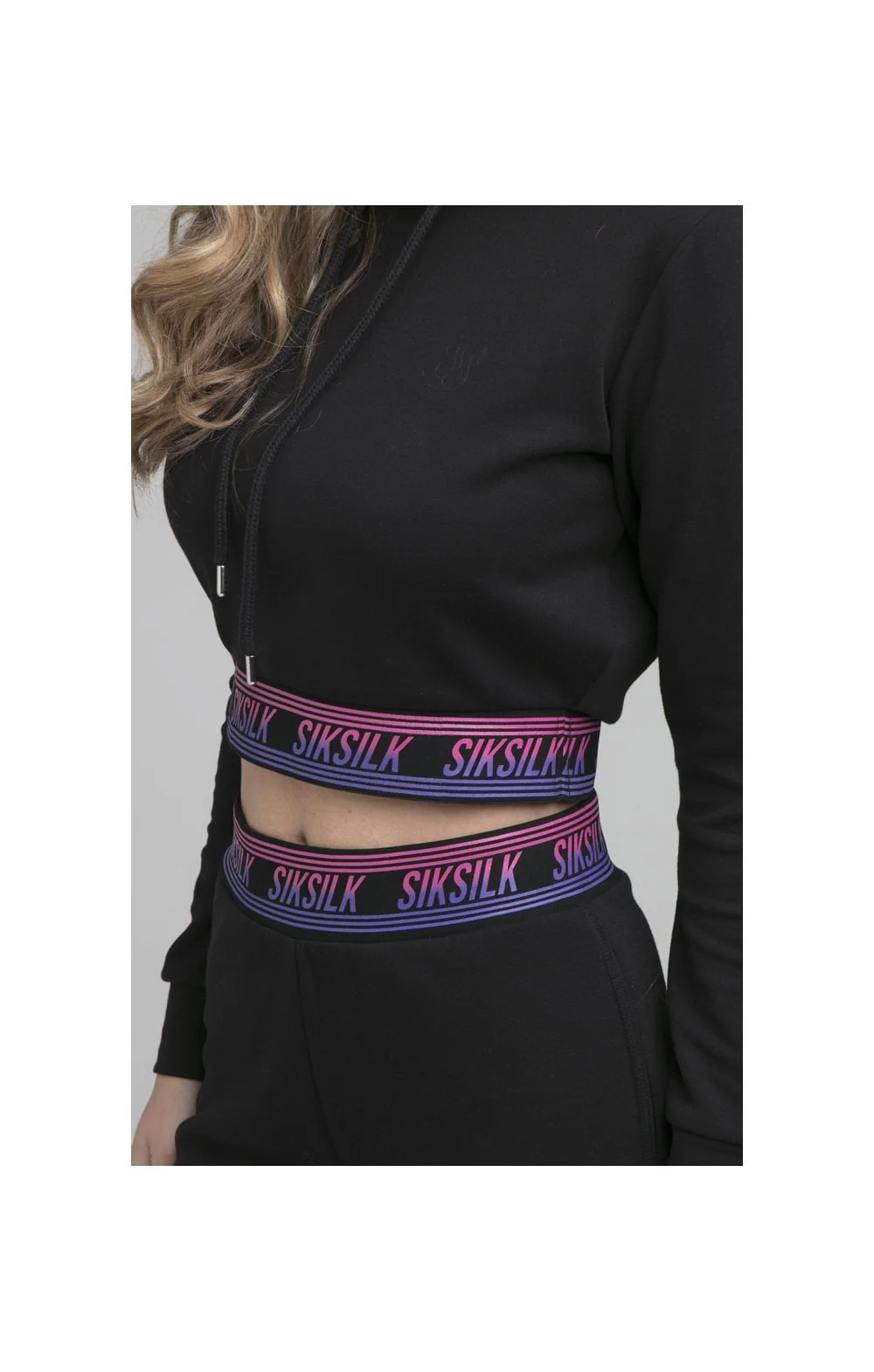 SikSilk Twilight Fade Track Top - Black - Image 2