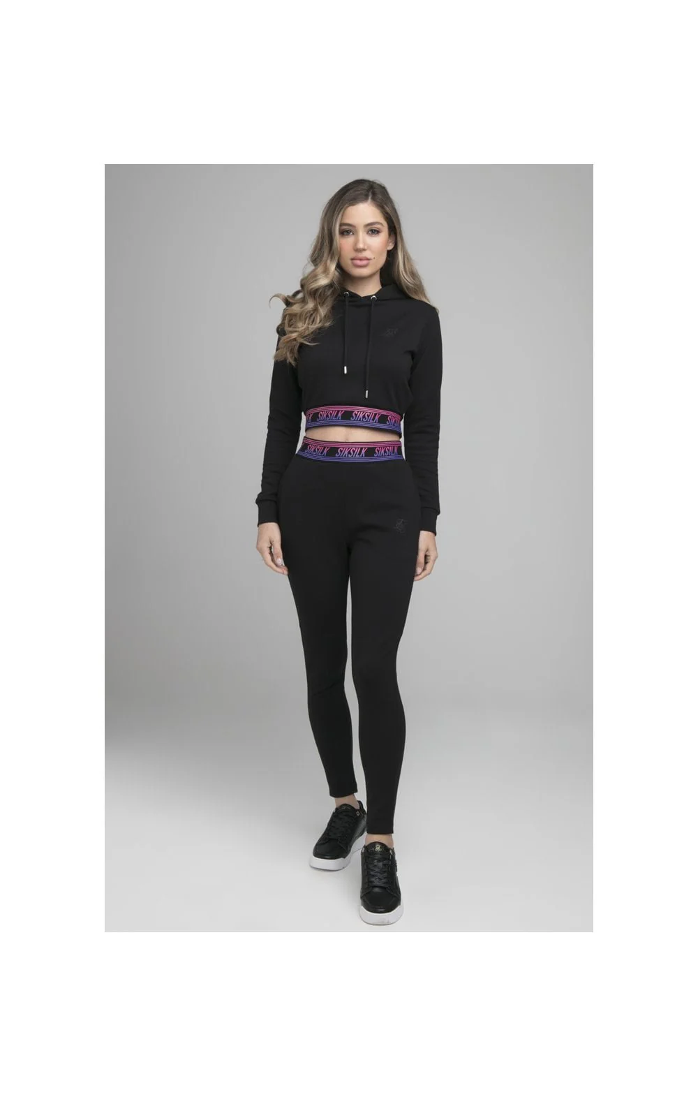 SikSilk Twilight Fade Track Top - Black - Image 3