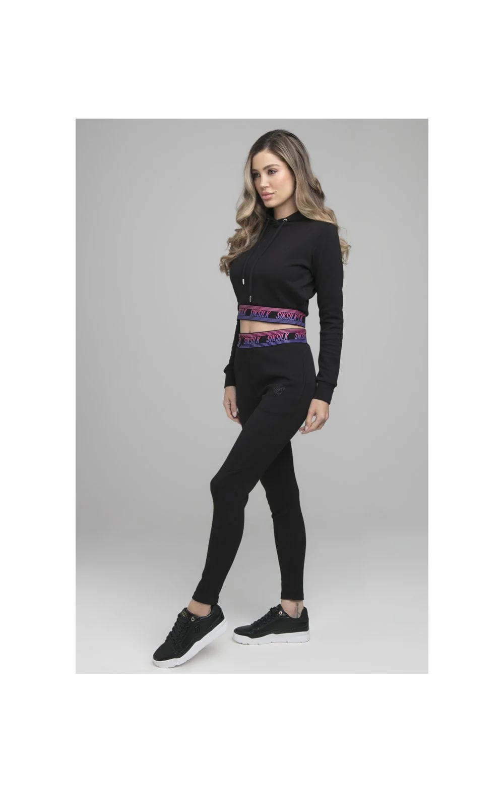 SikSilk Twilight Fade Track Top - Black - Image 4