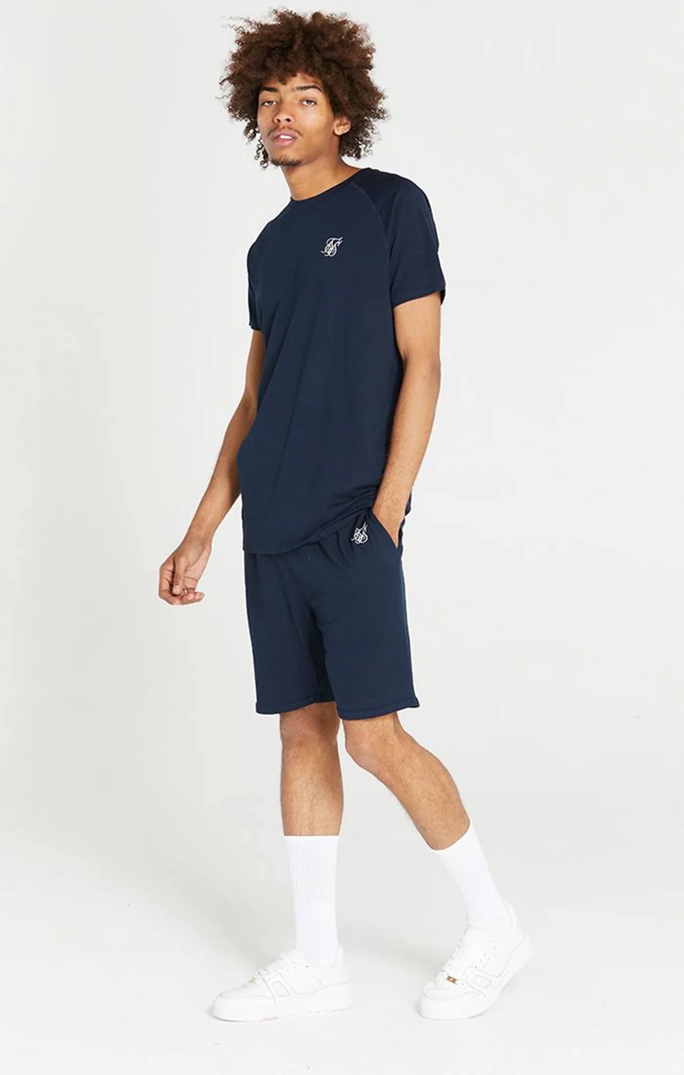 Navy T-Shirt And Short Twin Set