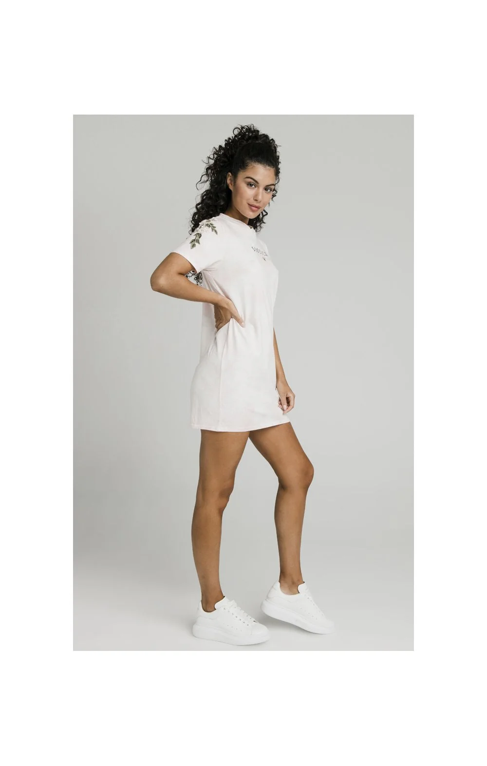 SikSilk Tye-Dye T-Shirt Dress - Pink - Image 3