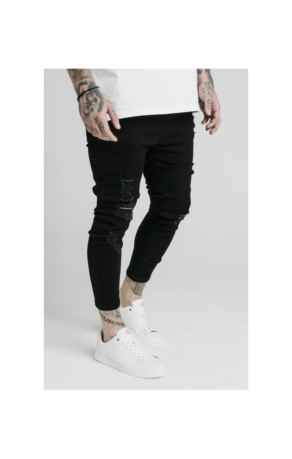 SikSilk Ultra Drop Crotch Jeans - Black - Image 3