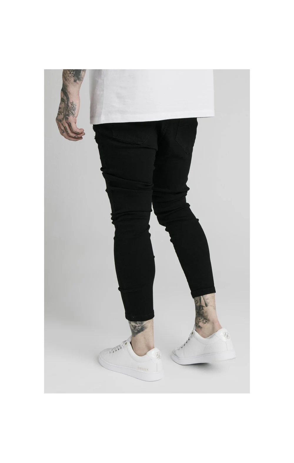 SikSilk Ultra Drop Crotch Jeans - Black - Image 5