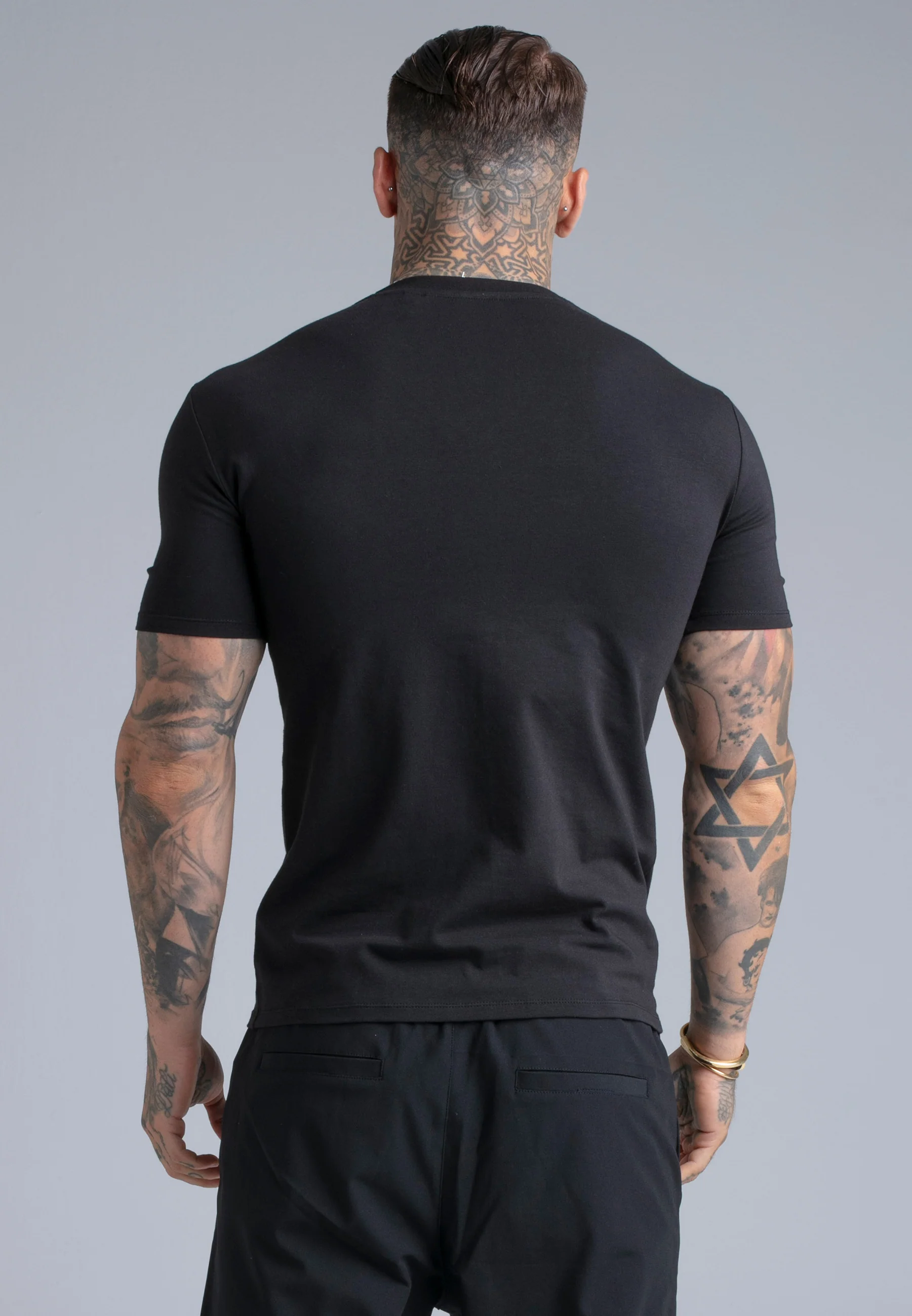 Black V-Neck T-Shirt - Image 5