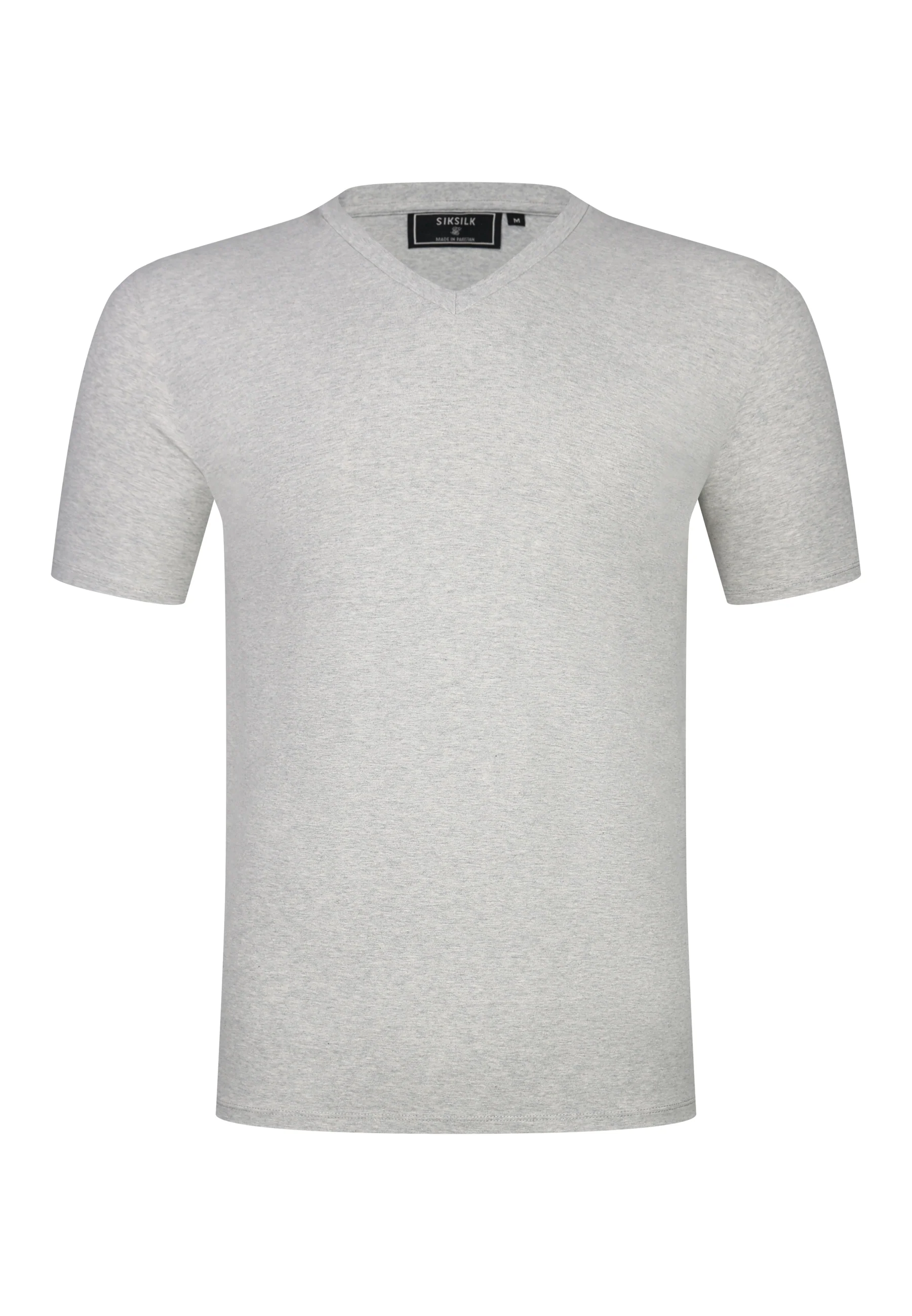 Grey Marl V-Neck T-Shirt - Image 6