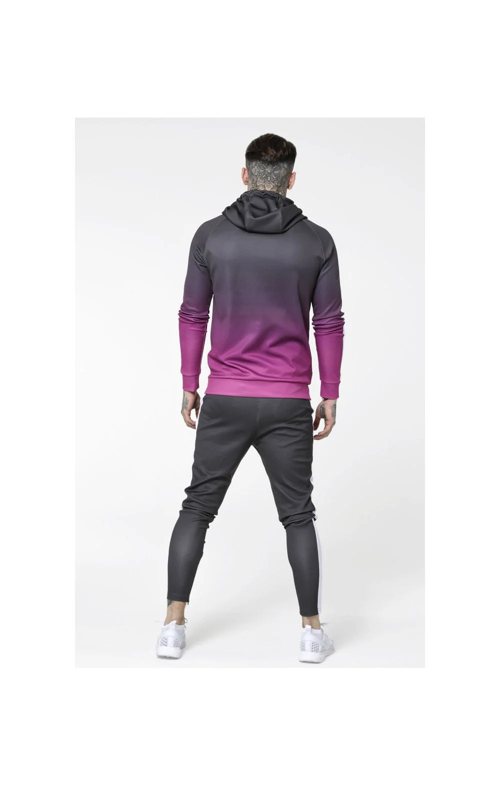 SikSilk Vapour Track Pants - Grey & White - Image 7