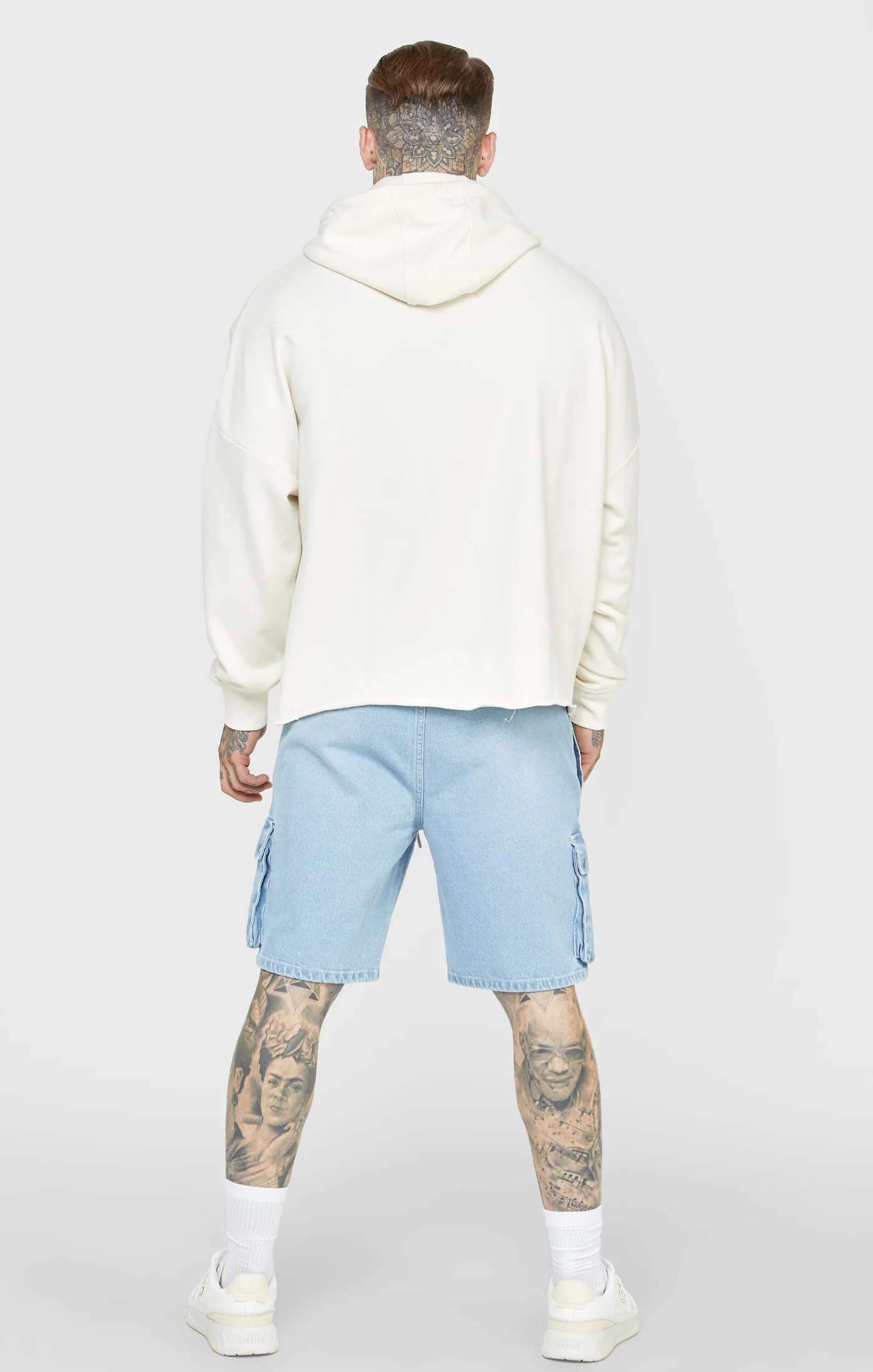 Ecru Varsity Anniversary Print Oversized Hoodie - Image 5