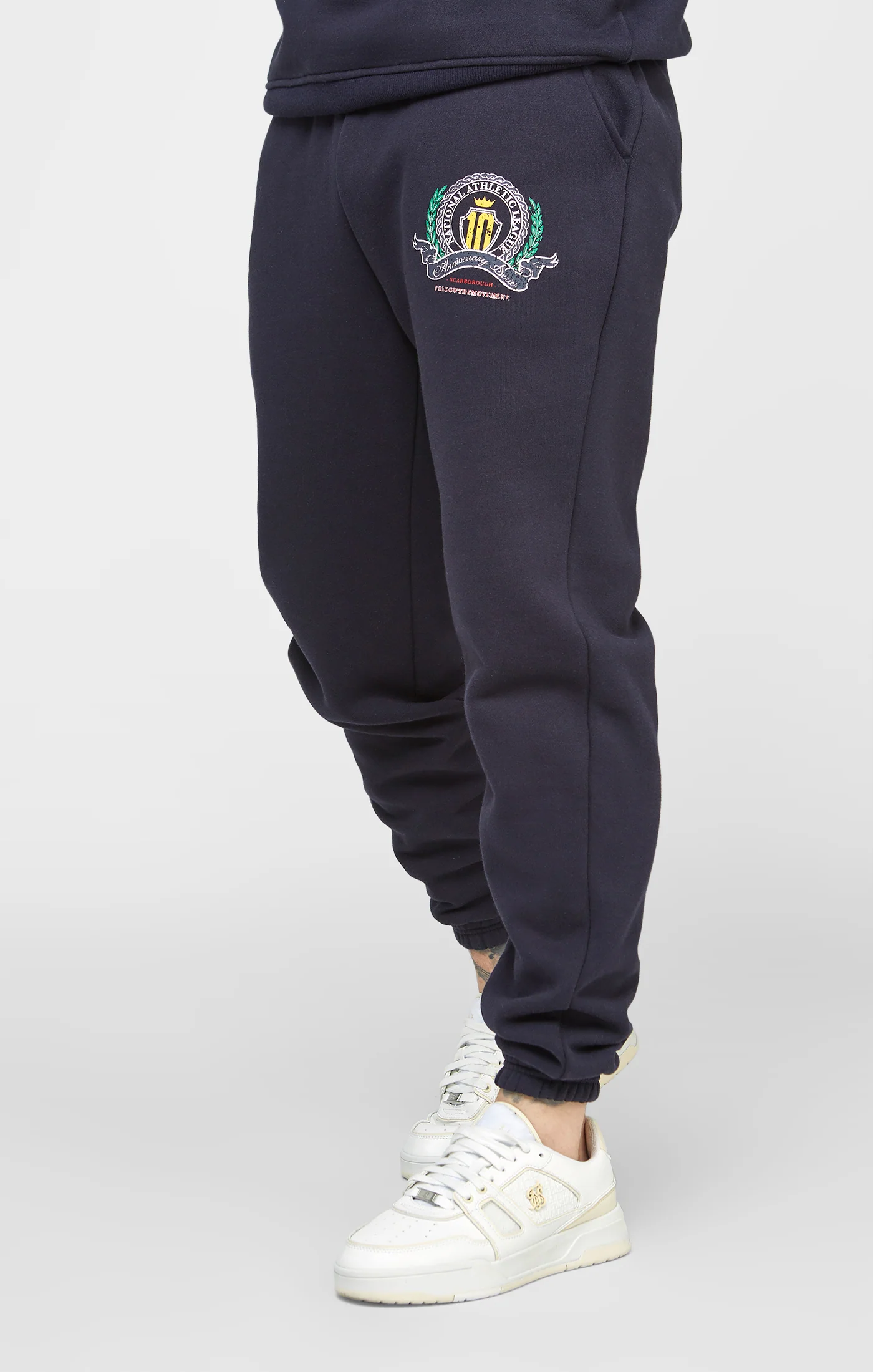 Navy Varsity Anniversary Print Relaxed Fit Jogger