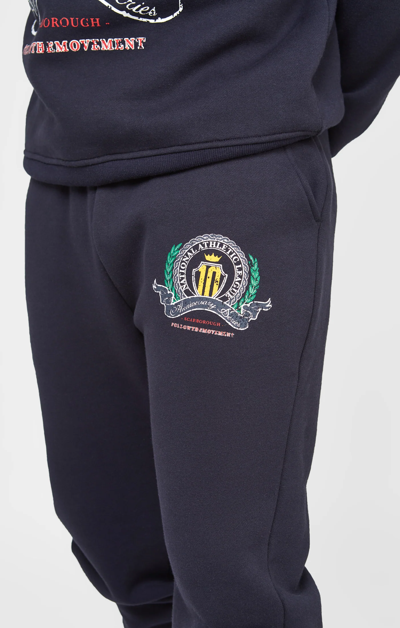 Navy Varsity Anniversary Print Relaxed Fit Jogger - Image 6