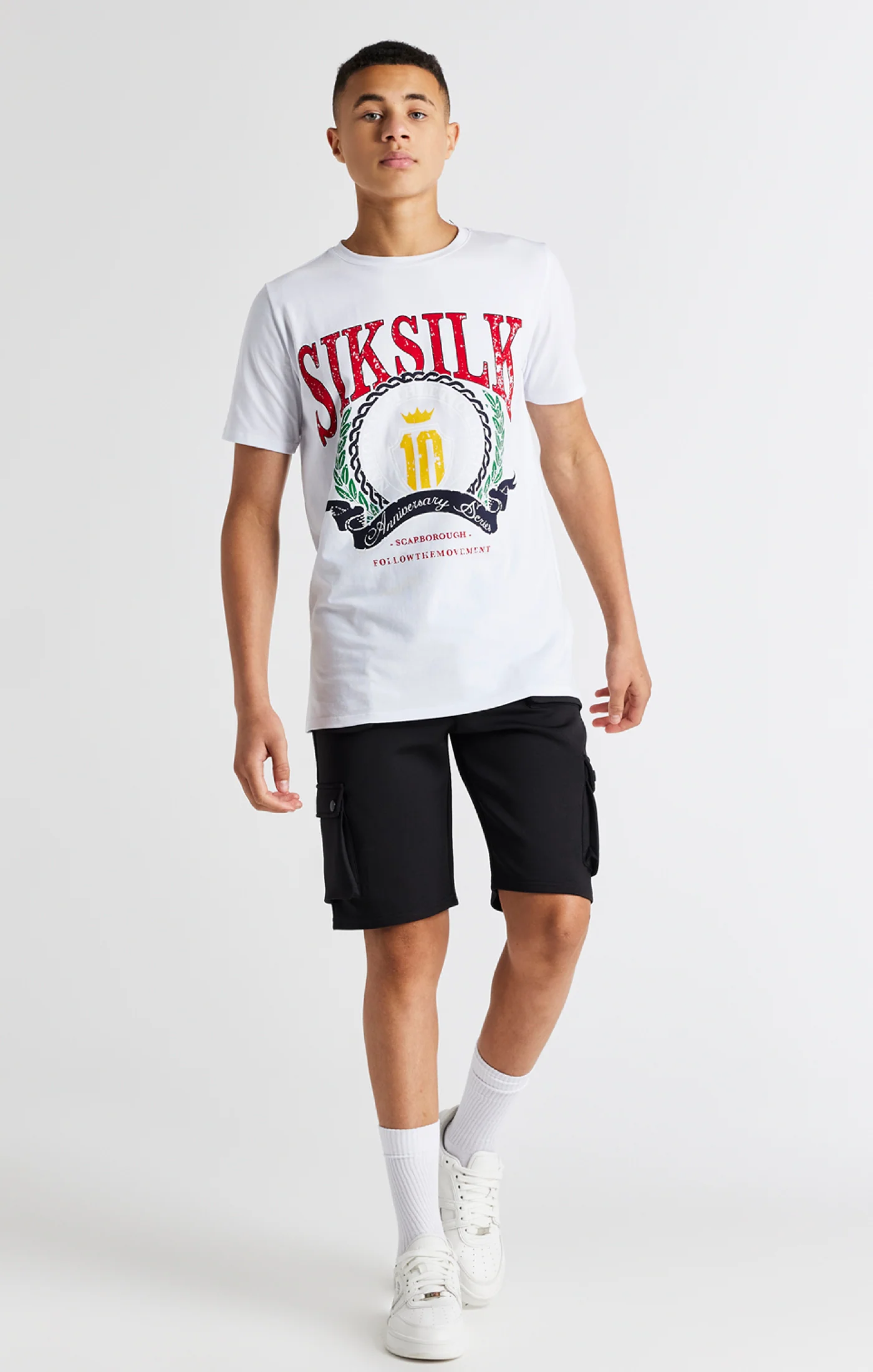 Boys White Varsity T-Shirt - Image 3