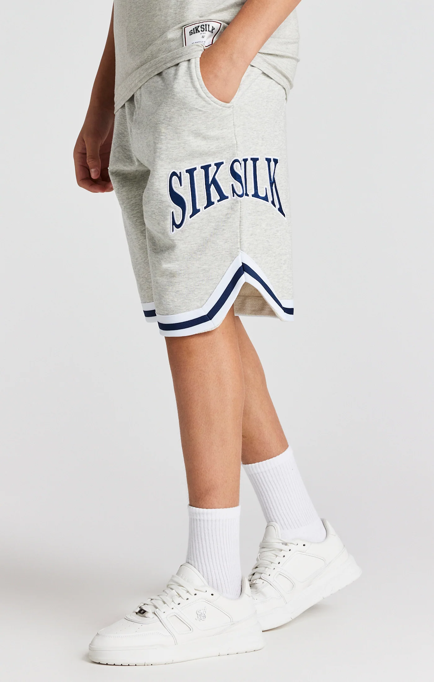 Boys Grey Marl Varsity Basketball Short